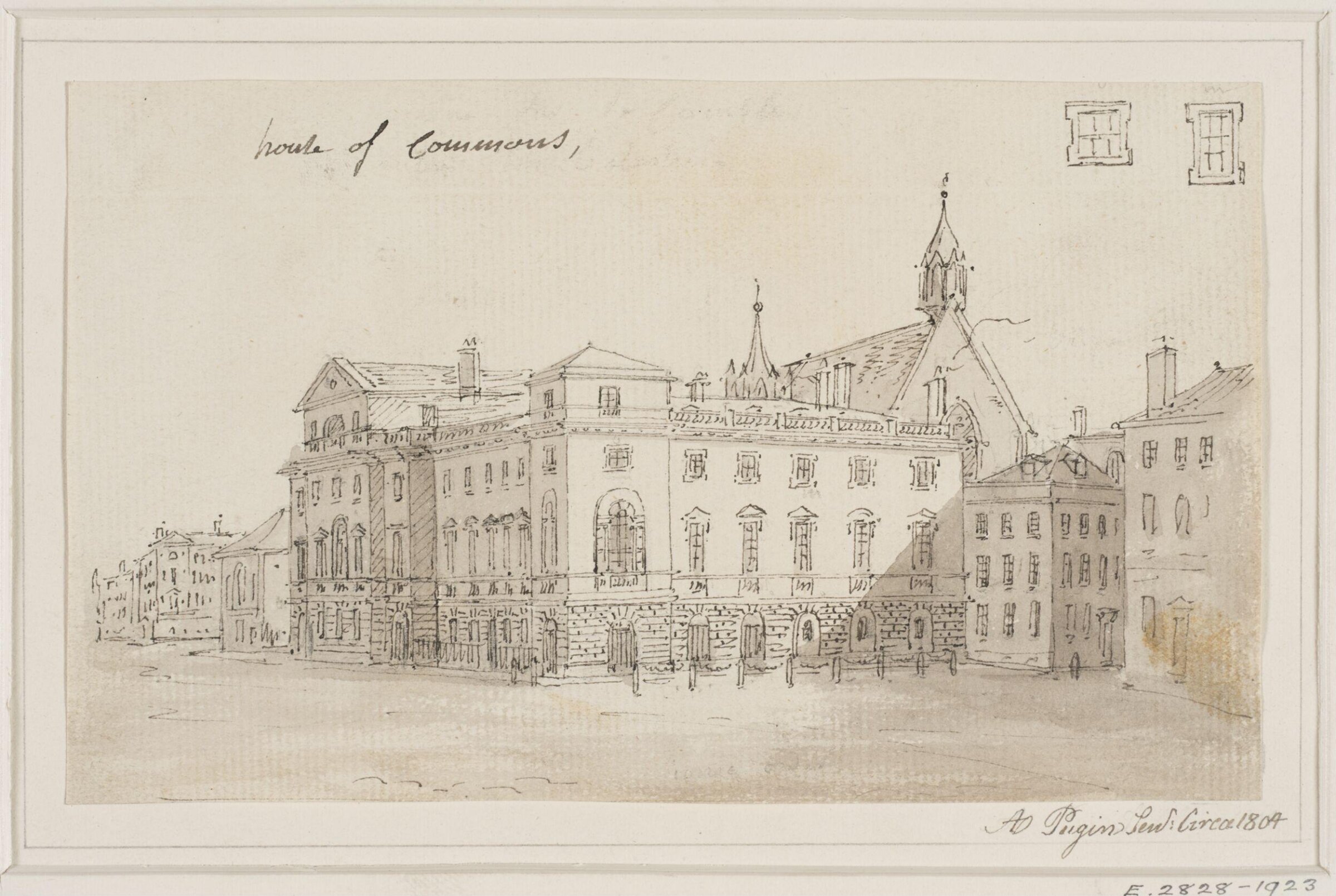 Topographical drawing, pugin, ca.1804