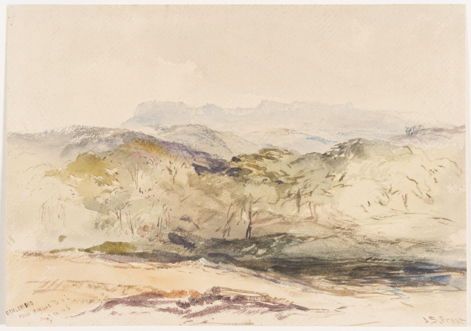 Ben Lomond from Fingal, John Skinner Prout, 1846