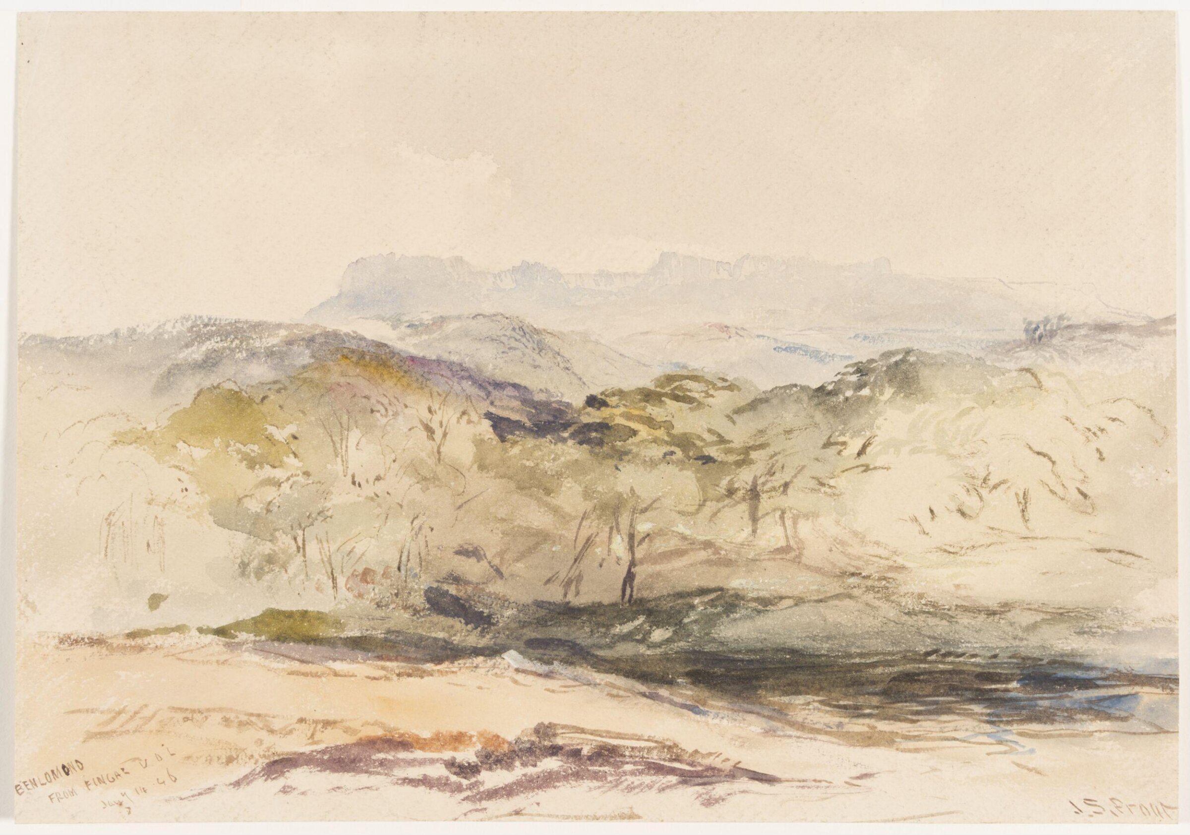 Ben Lomond from Fingal, John Skinner Prout, 1846