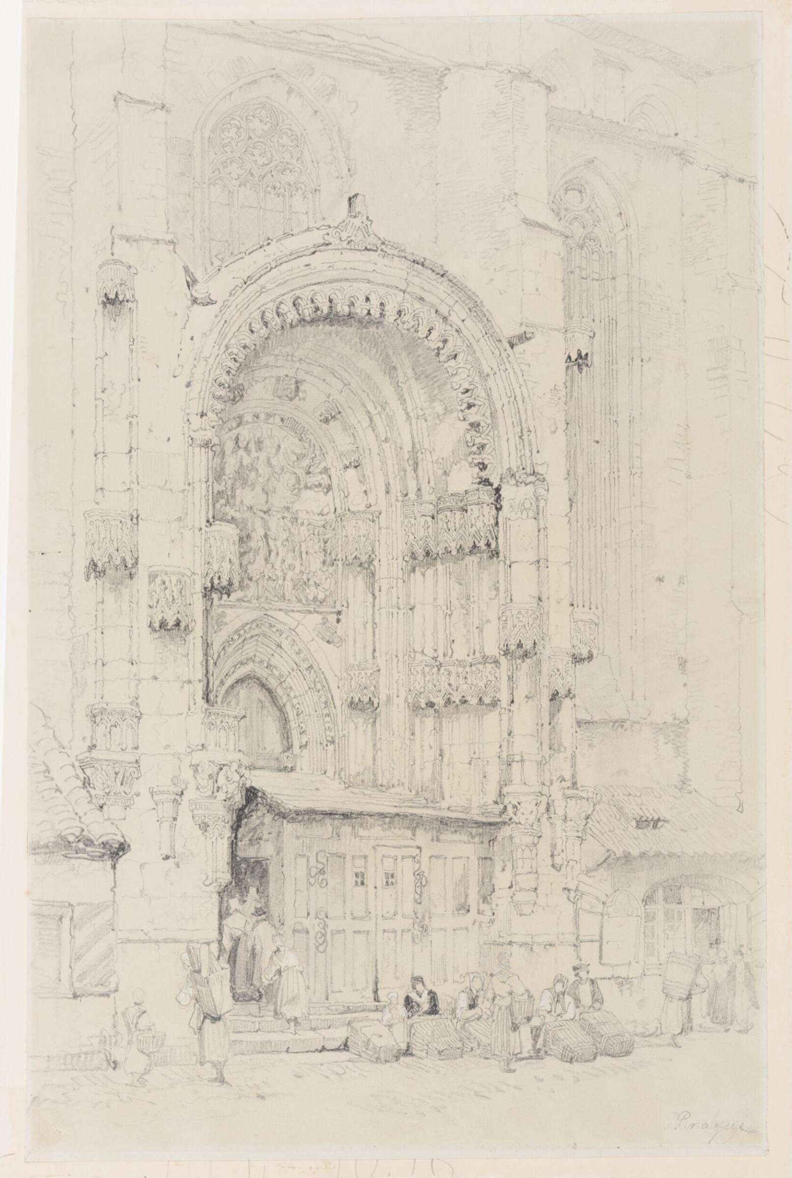 Prague Cathedral, Samuel Prout, 1783-1852