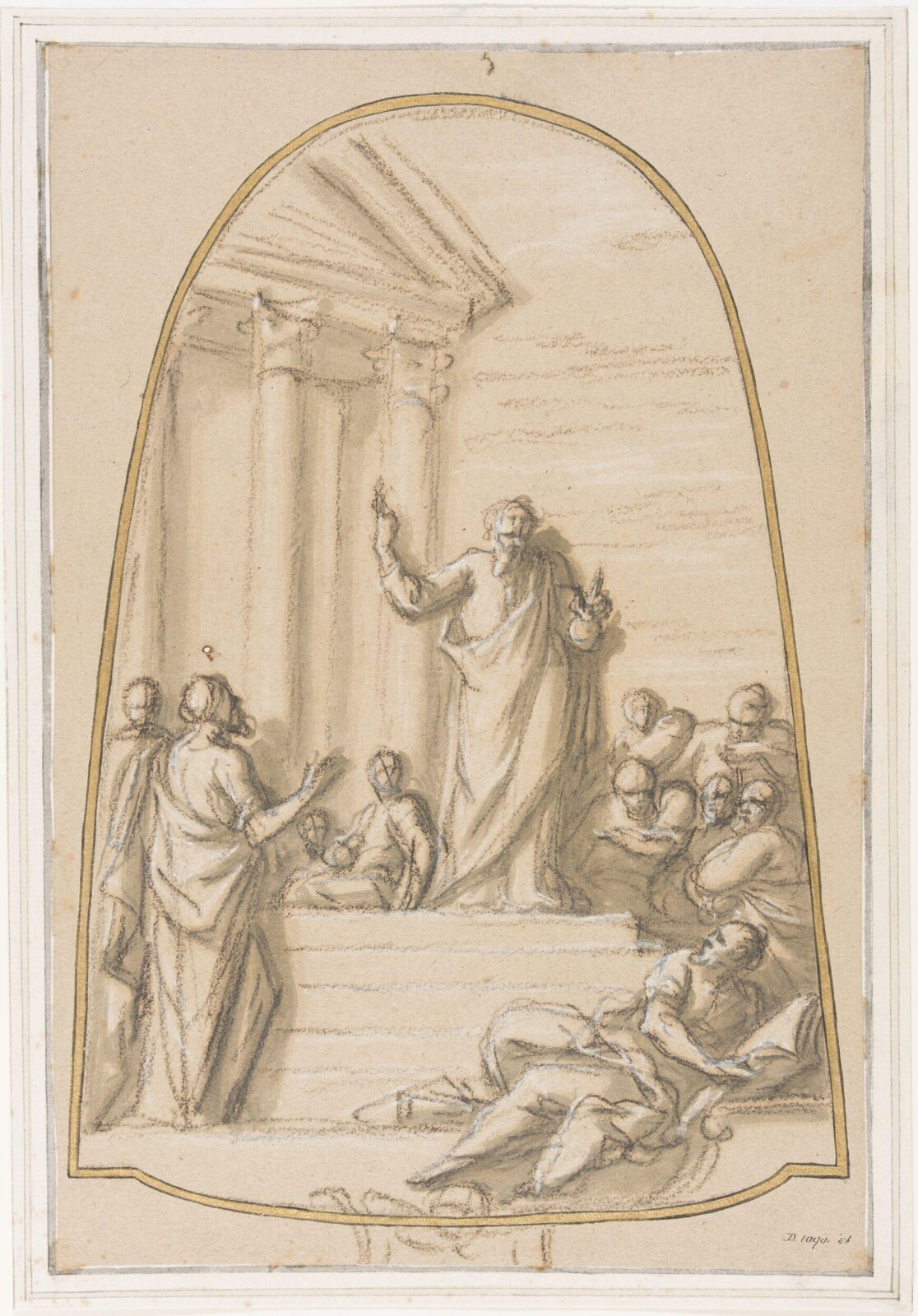 St Paul preaching at Athens, James Thornhill, c.1715