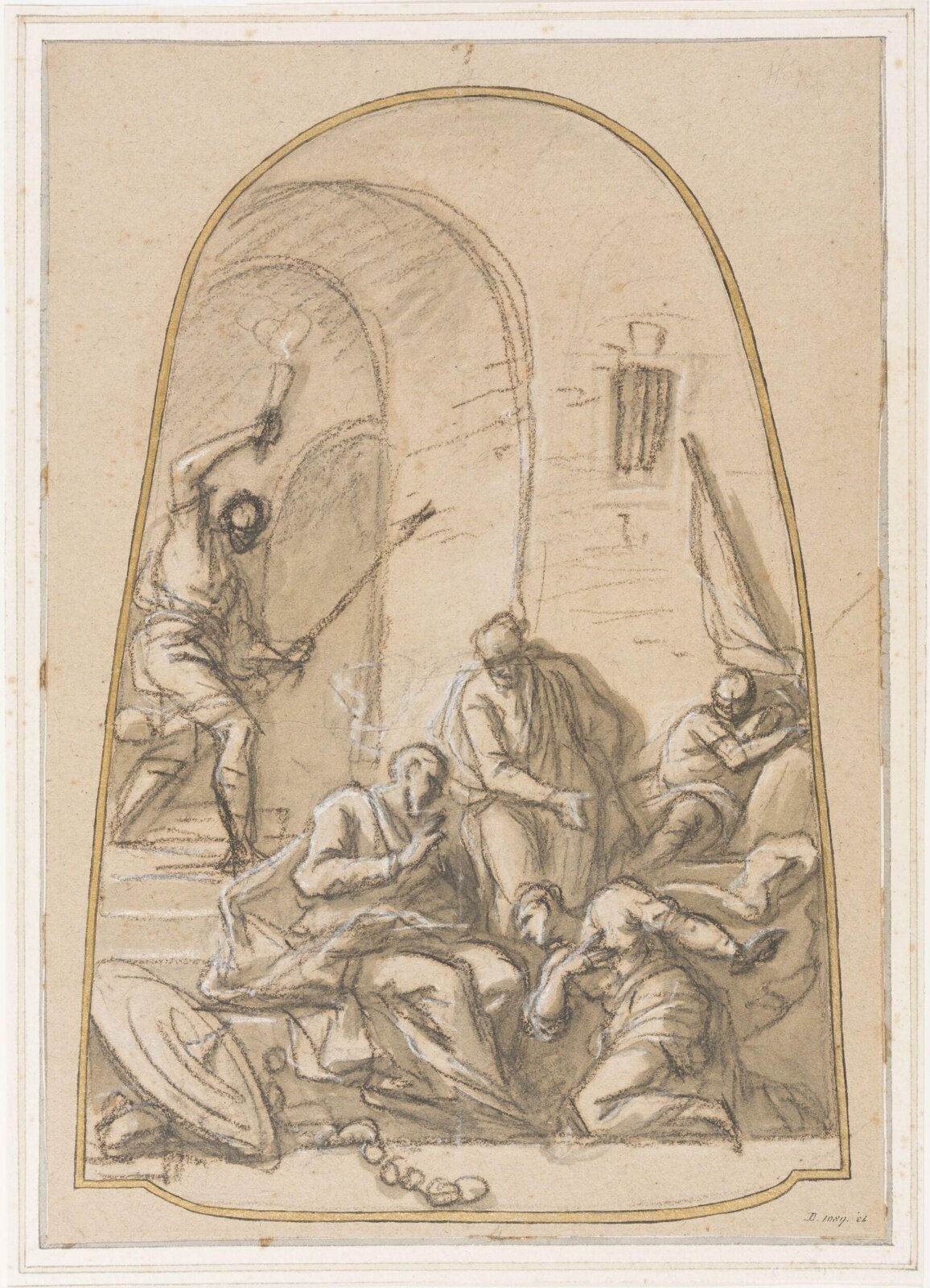 St Paul Converting the Jailor at Philippi, James Thornhill, c.1715