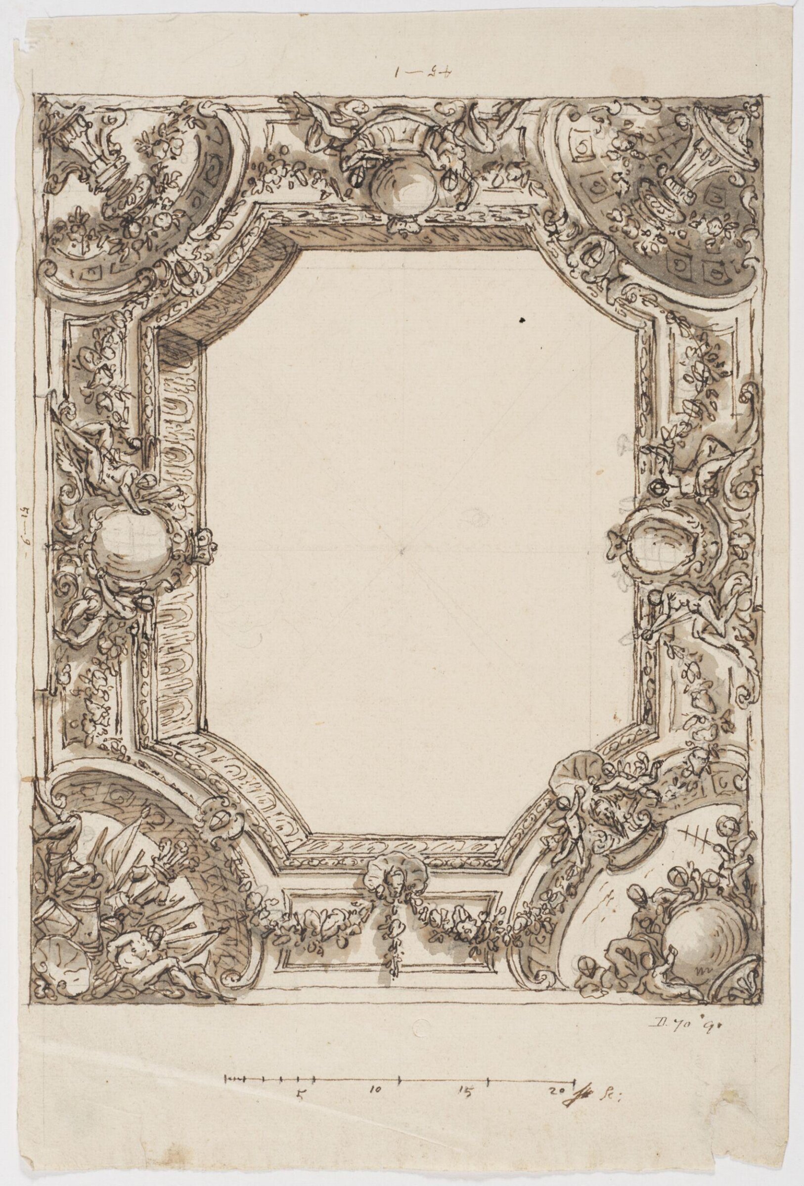 Preliminary sketches for ceiling of Upper Hall at Greenwich, James Sir Thornhill