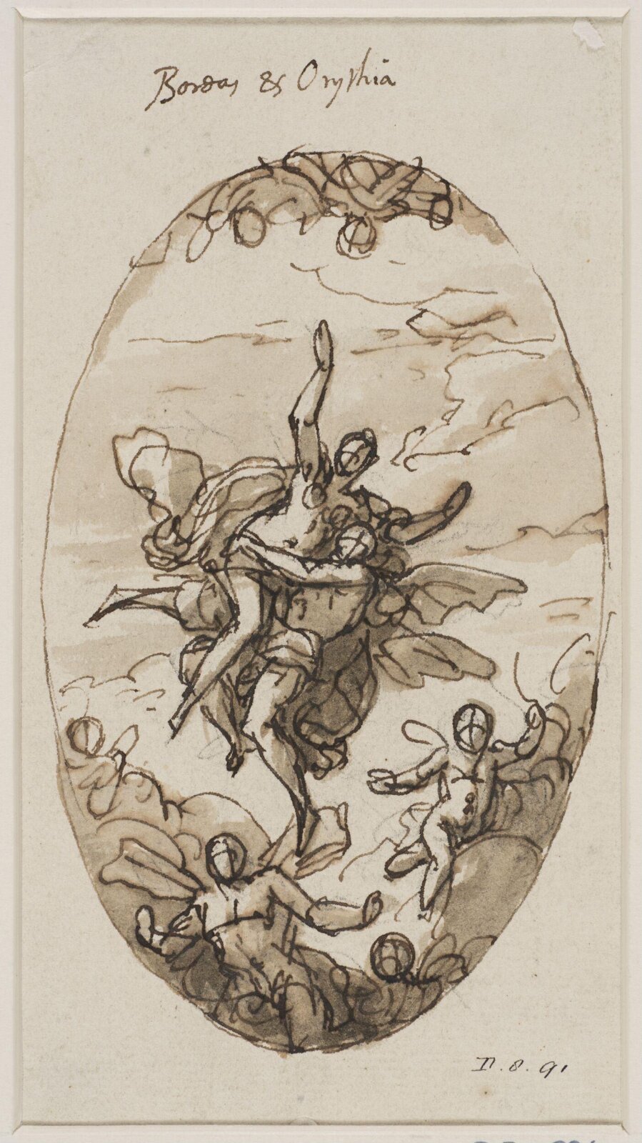 Study for an oval painting, James Thornhill, early 18th century