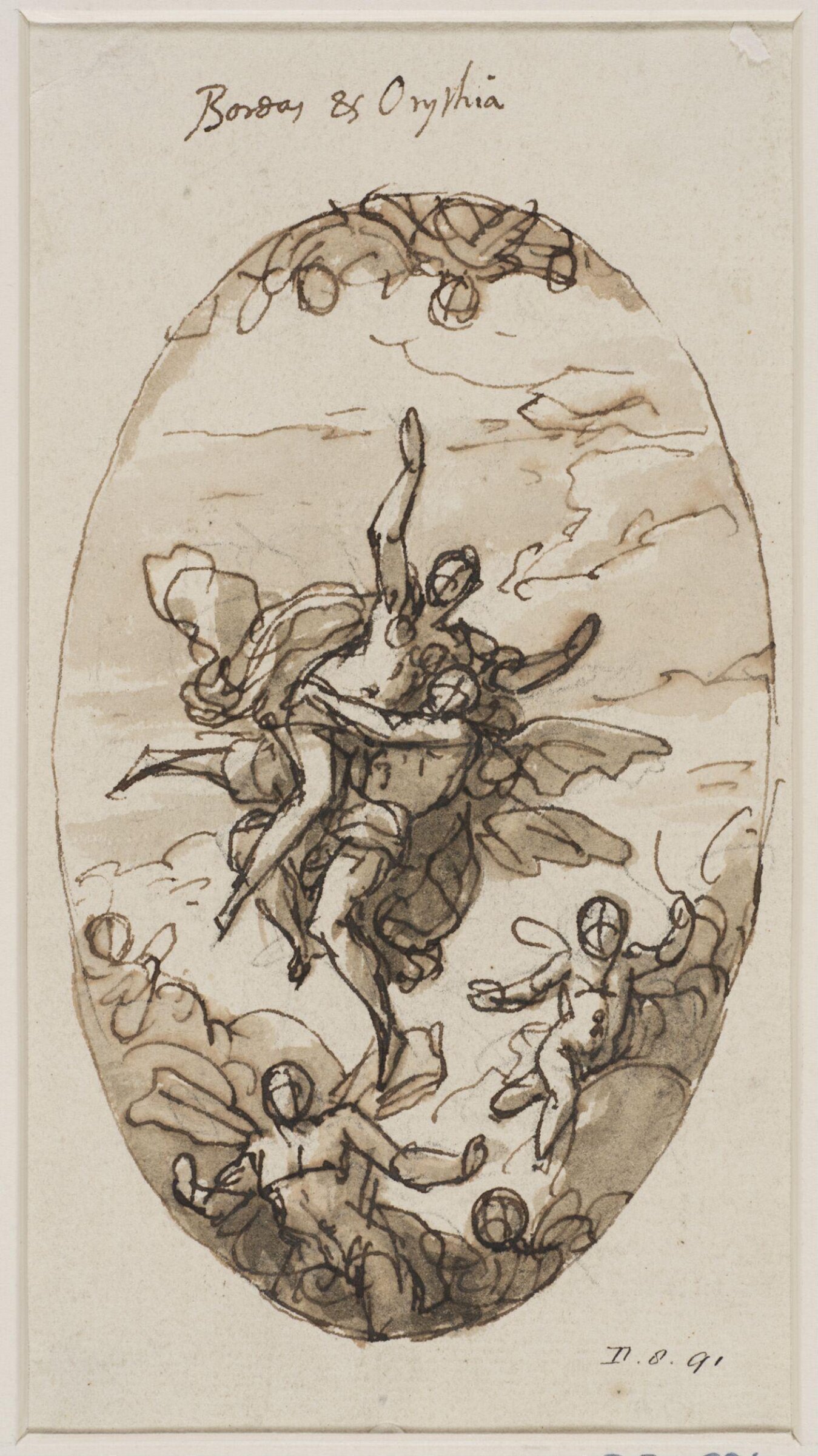 Study for an oval painting, James Thornhill, early 18th century