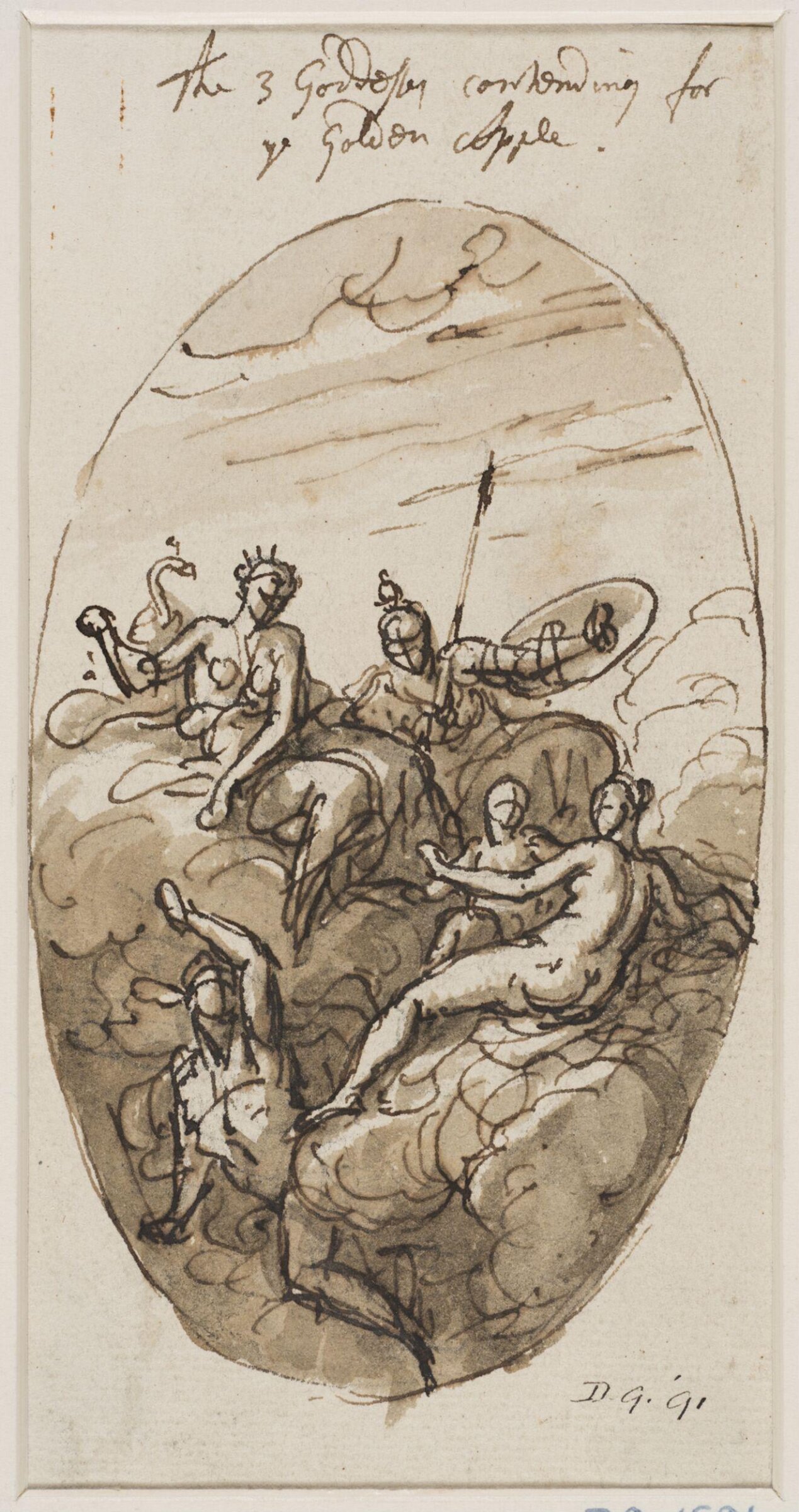 Study for an oval painting, James Sir Thornhill, early 18th century