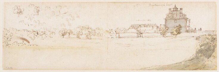 Preparatory study for a drawing of Peterborough House and Westminster Abbey top image