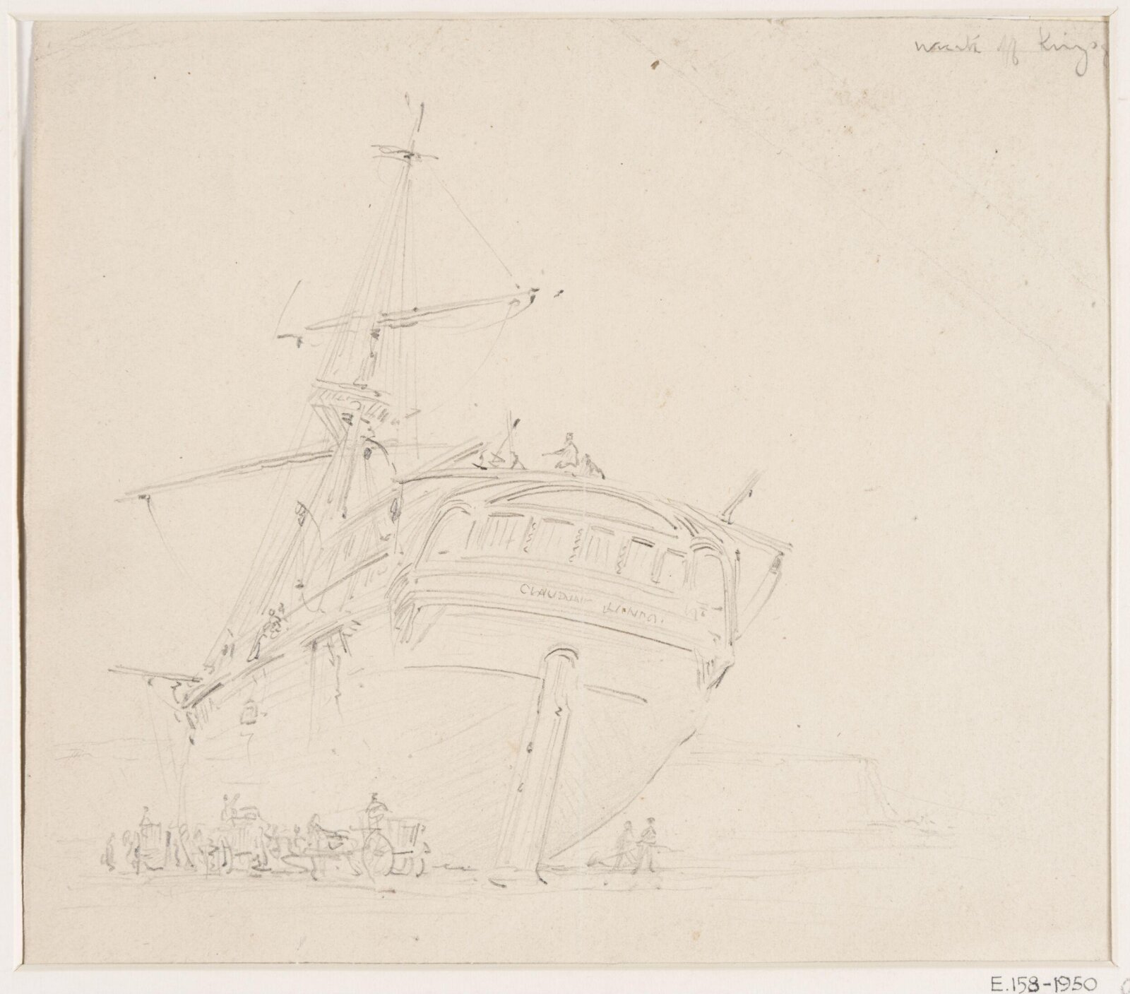 Wreck off Kingsgate, A.W.N. Pugin, ca.1845