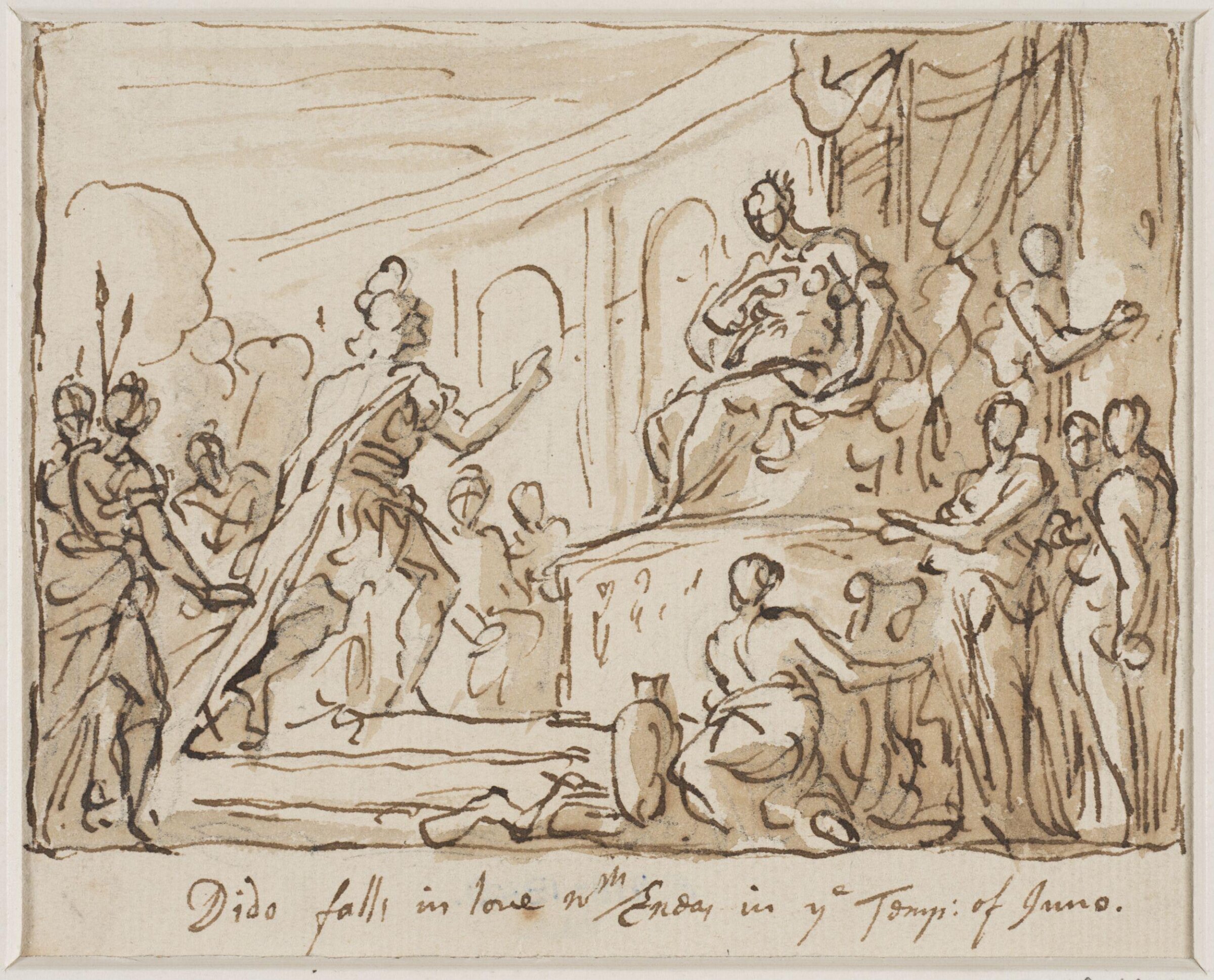 Aeneas before Dido in the Temple of Juno, James Thornhill, early 18th century