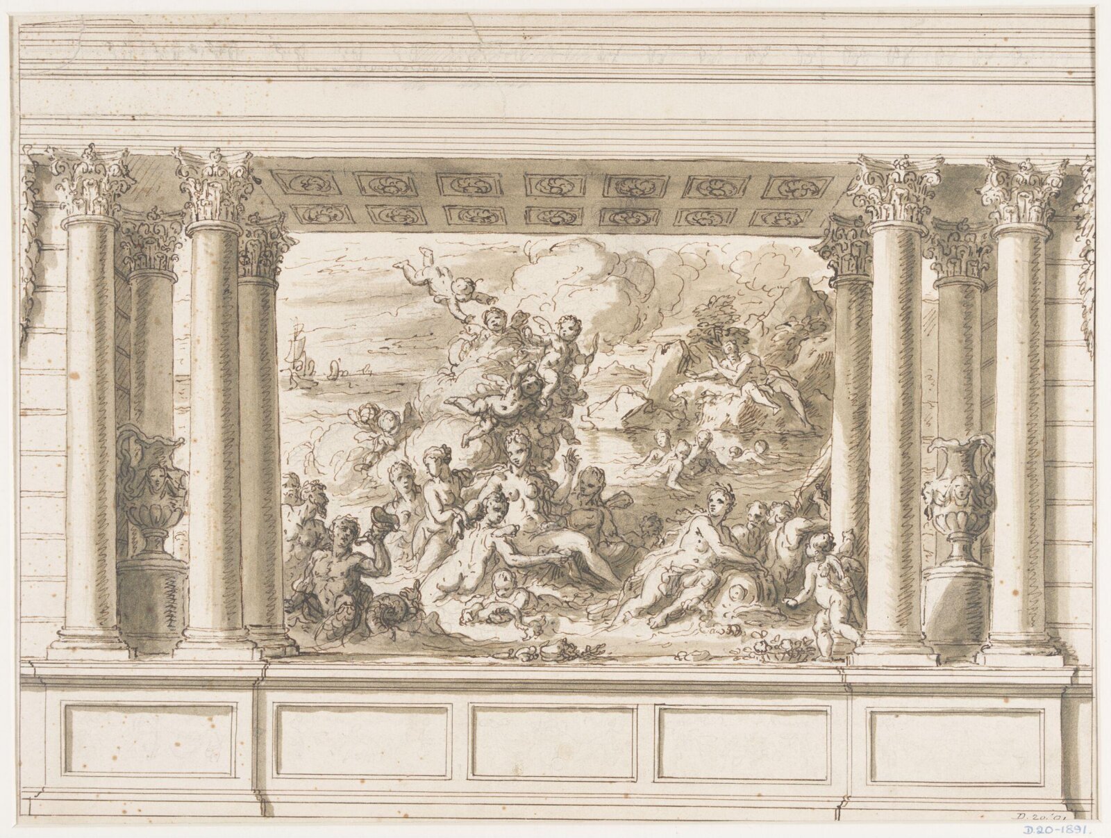 Drawing, 1675-1734