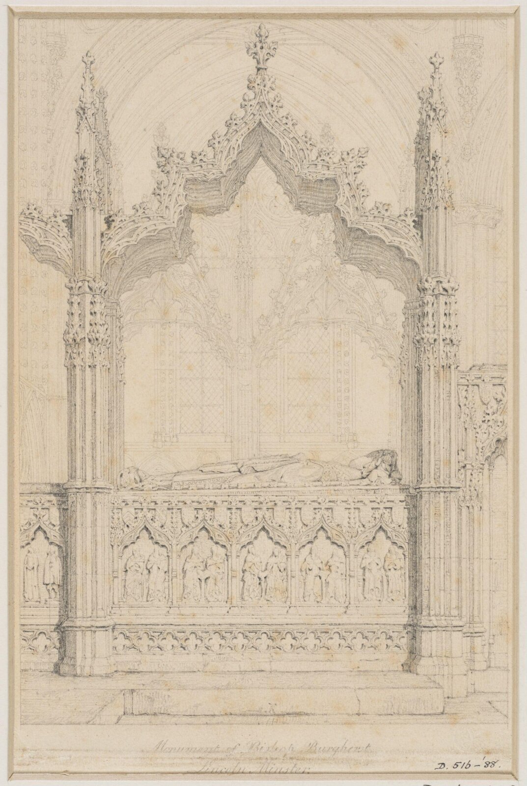 Topographical drawing, A.W.N. Pugin, 1819