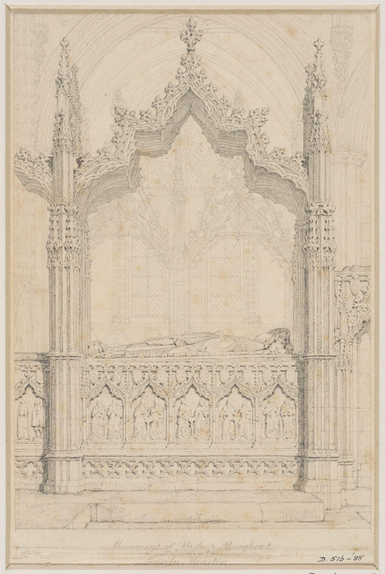 Topographical drawing, A.W.N. Pugin, 1819
