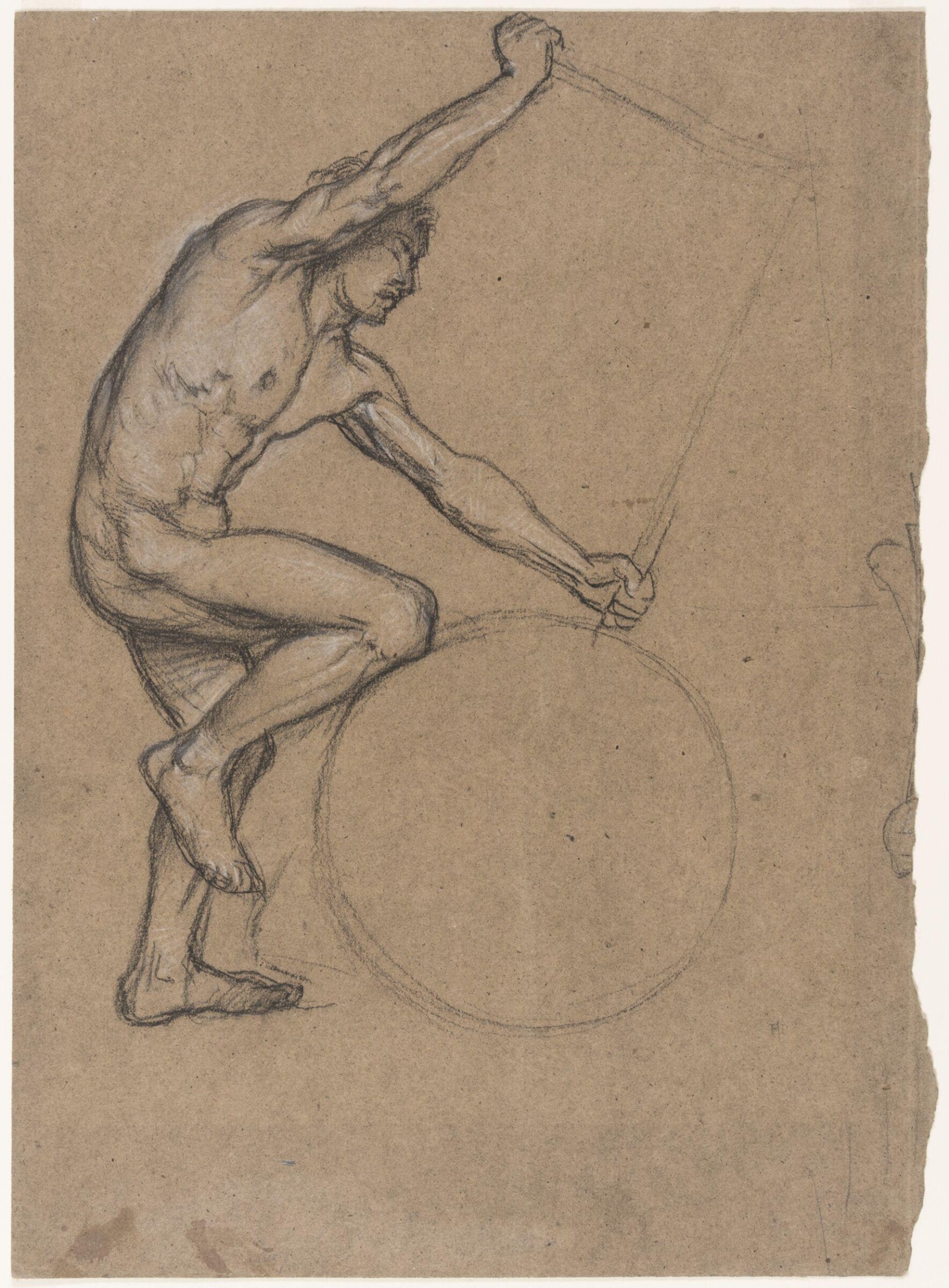 Study for the painting, "The Catapult", exhibited at the Royal Academy, 1868, Edward John Poynter, ок. 1868