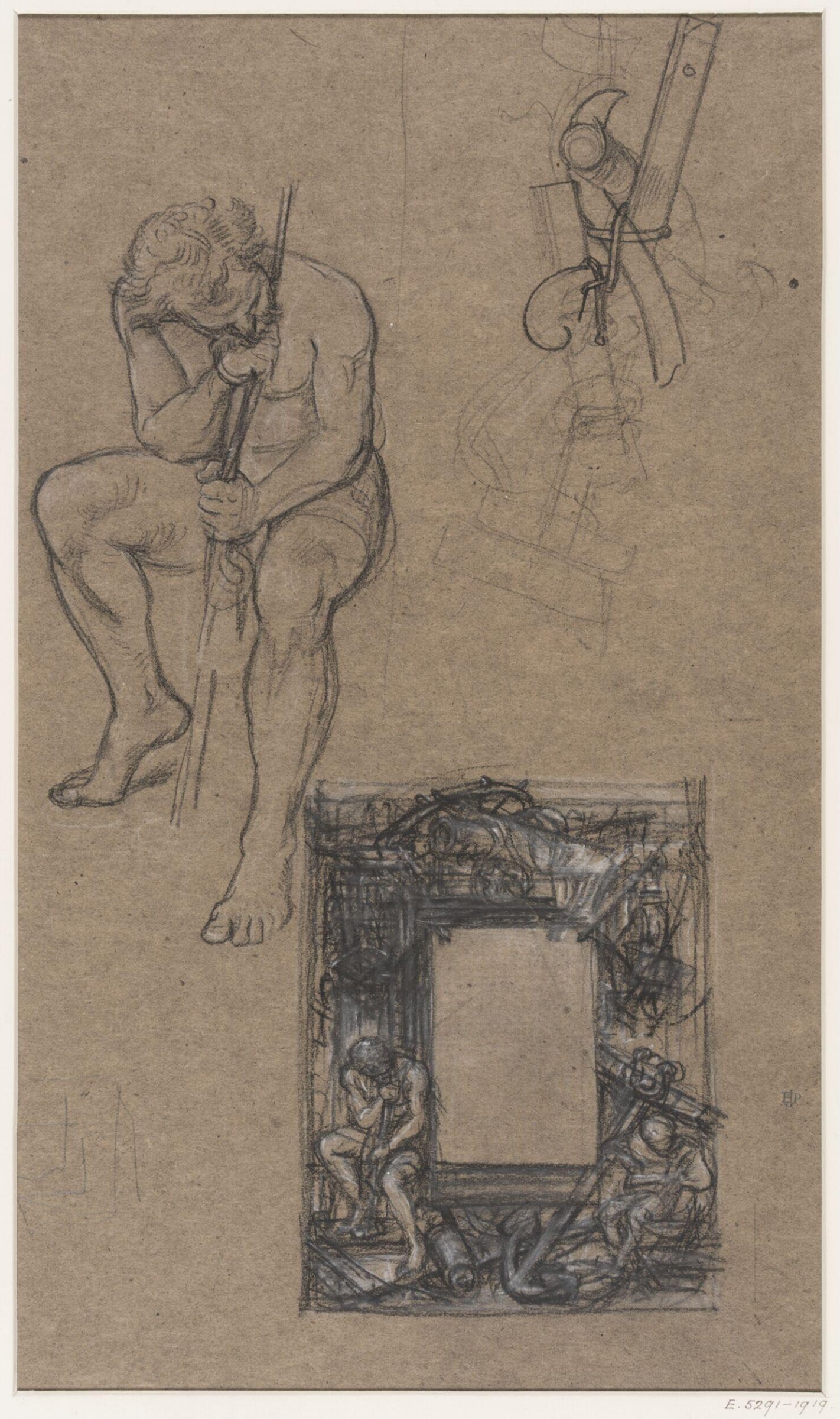 Studies for the Diploma of the International Exhibition, 1868, Edward John Poynter, ок. 1868