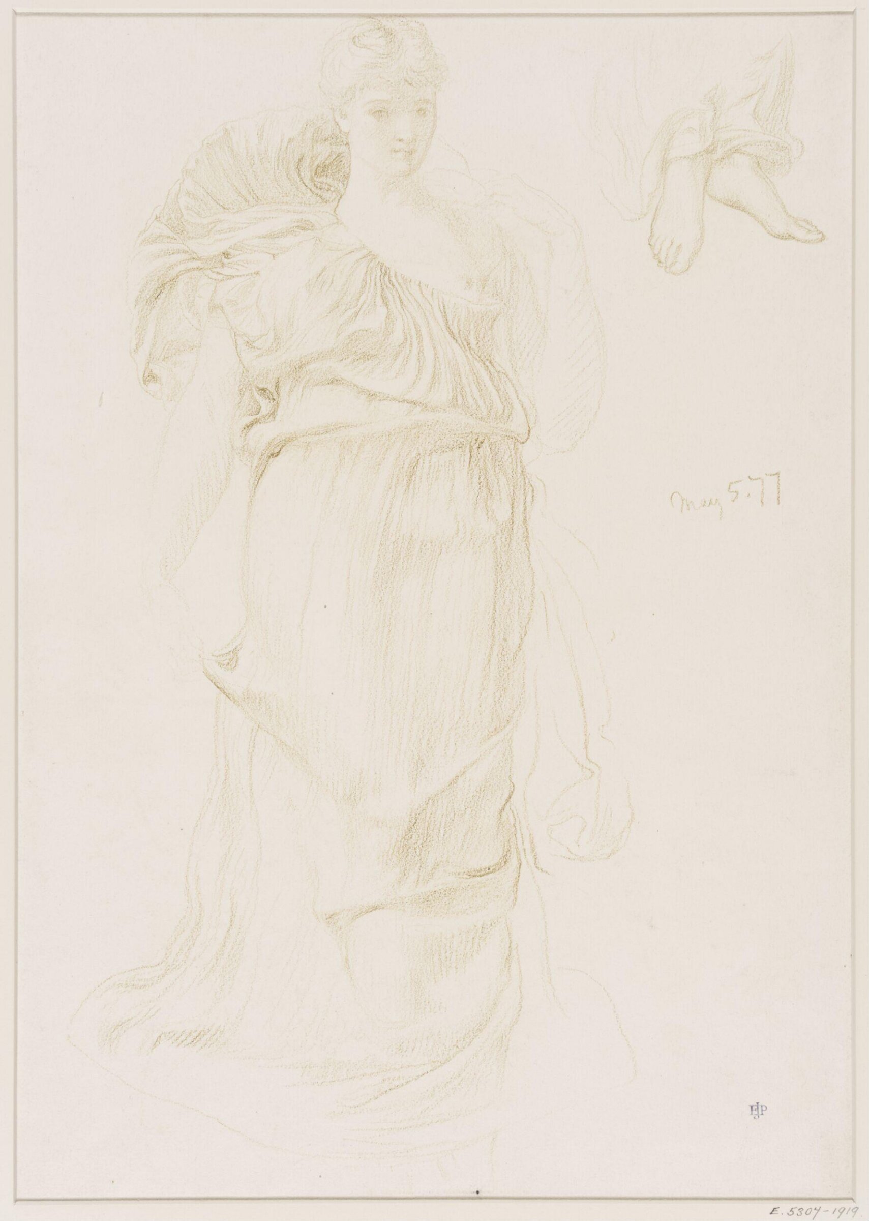 Measured drawing of a section of the design, E. 5303-1919, Edward John Poynter, 05/05/1877