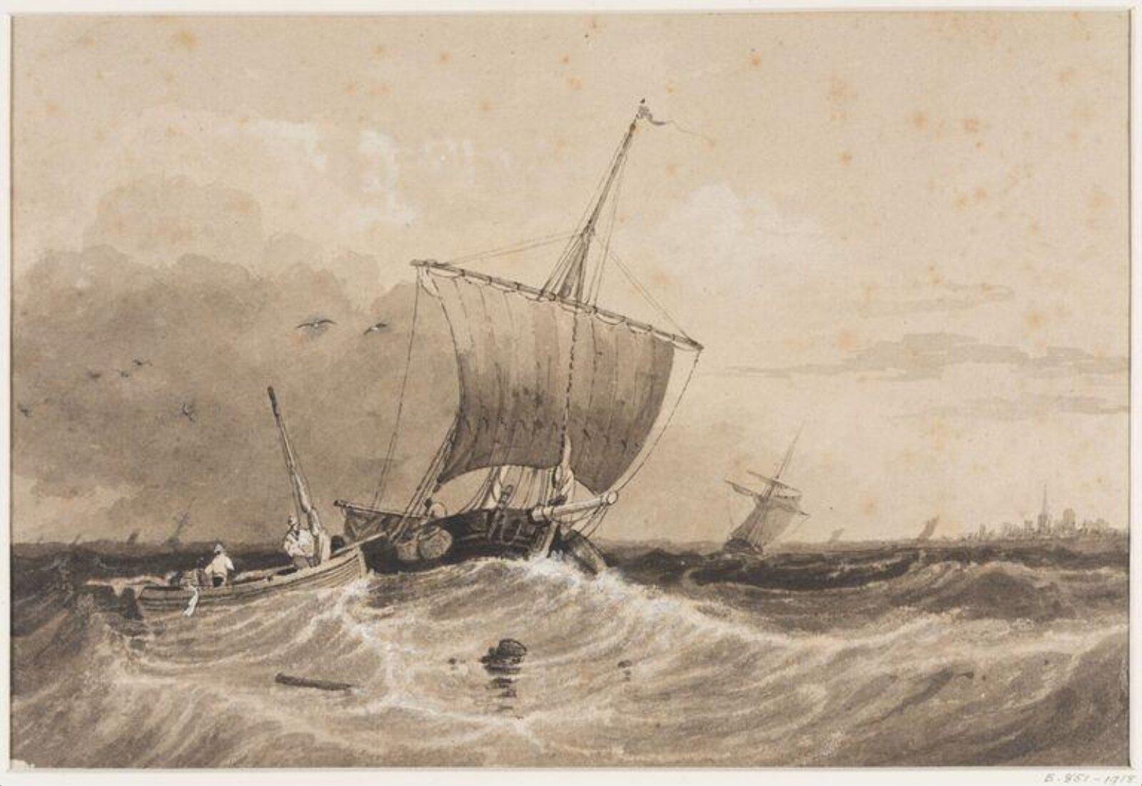 Fishing Boats, Skinner Prout, 19th century
