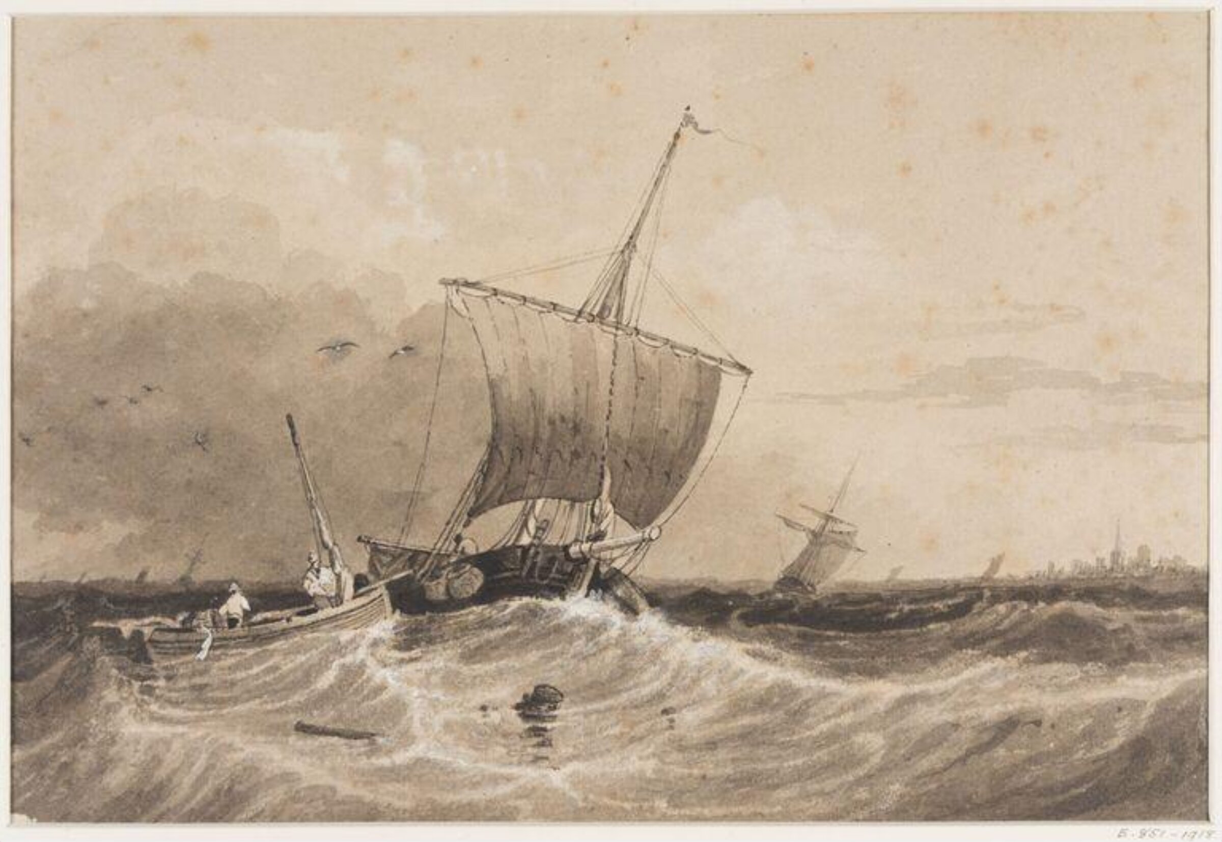 Fishing Boats, Skinner Prout, 19th century