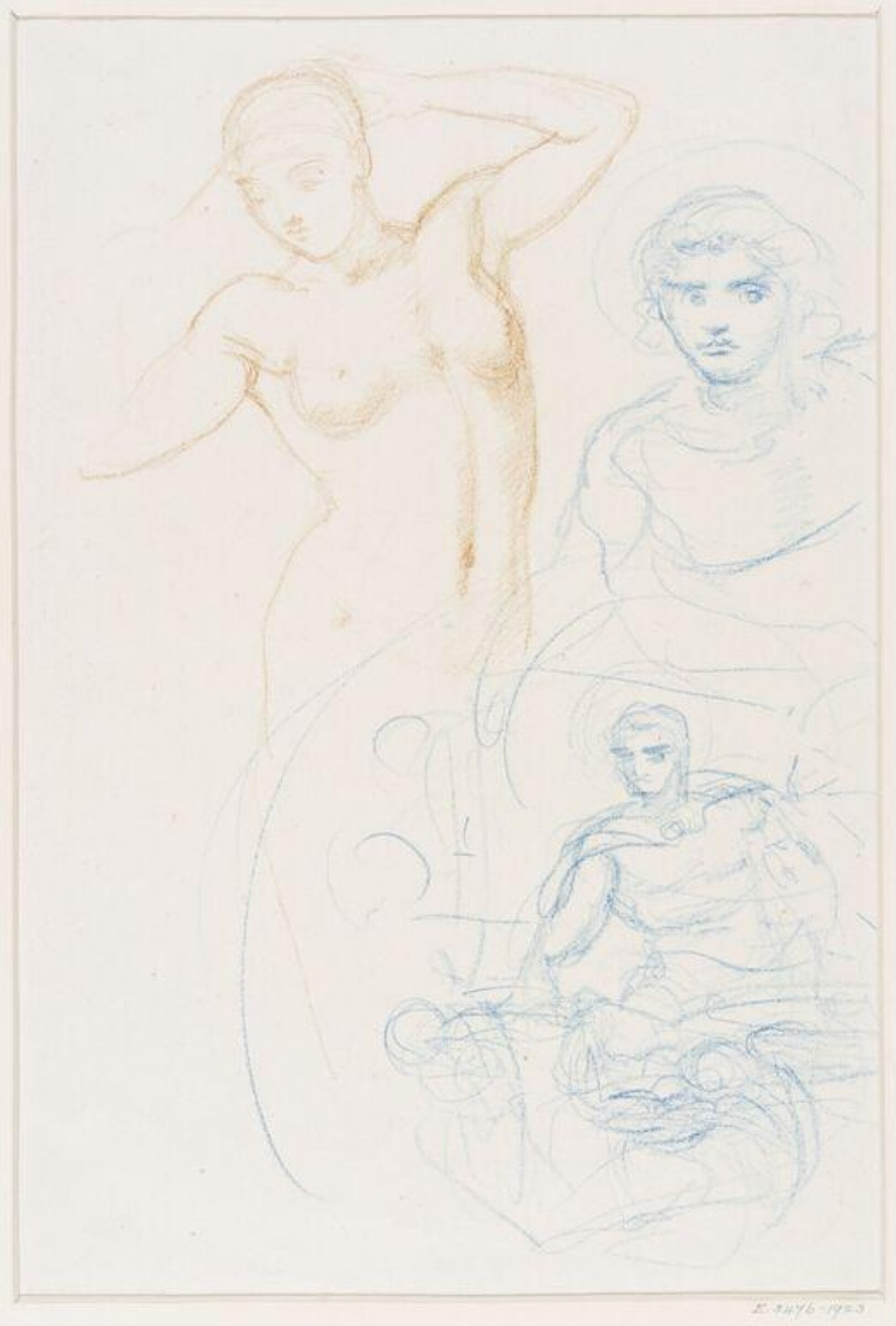 Three figure studies, Edward John Sir Poynter, ок. 1881–1885