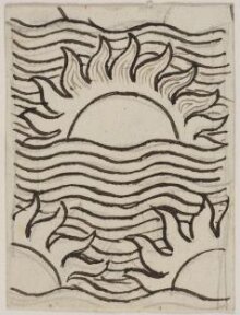Design for metalwork decoration for fireplace in V&A Grill Room thumbnail 1