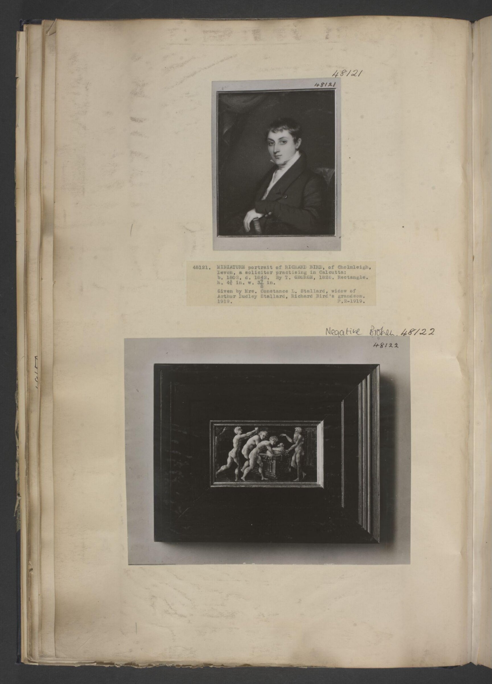 Portrait miniature of Richard Bird, Thomas George, 1826