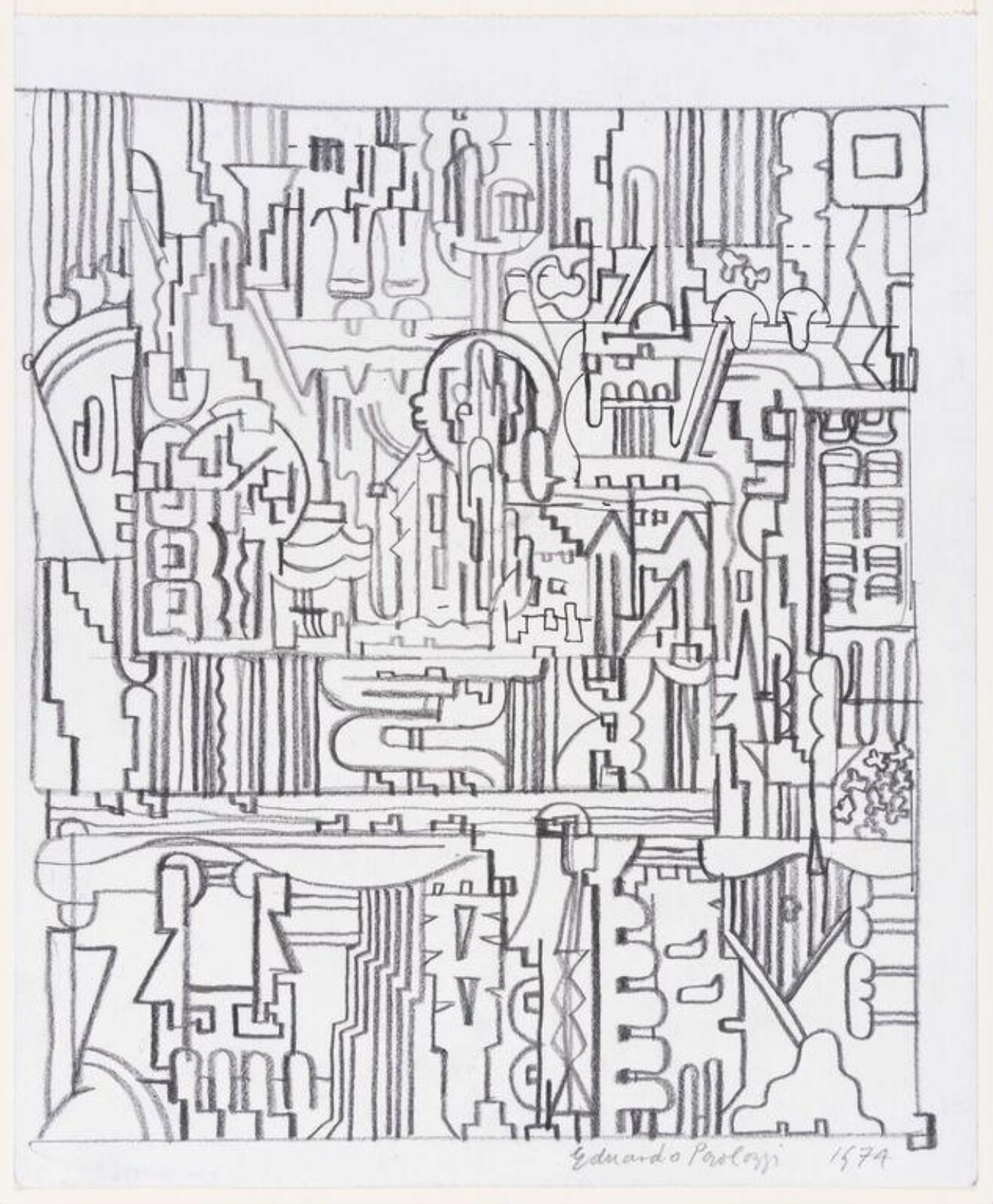 Untitled study, Eduardo Paolozzi, 1974