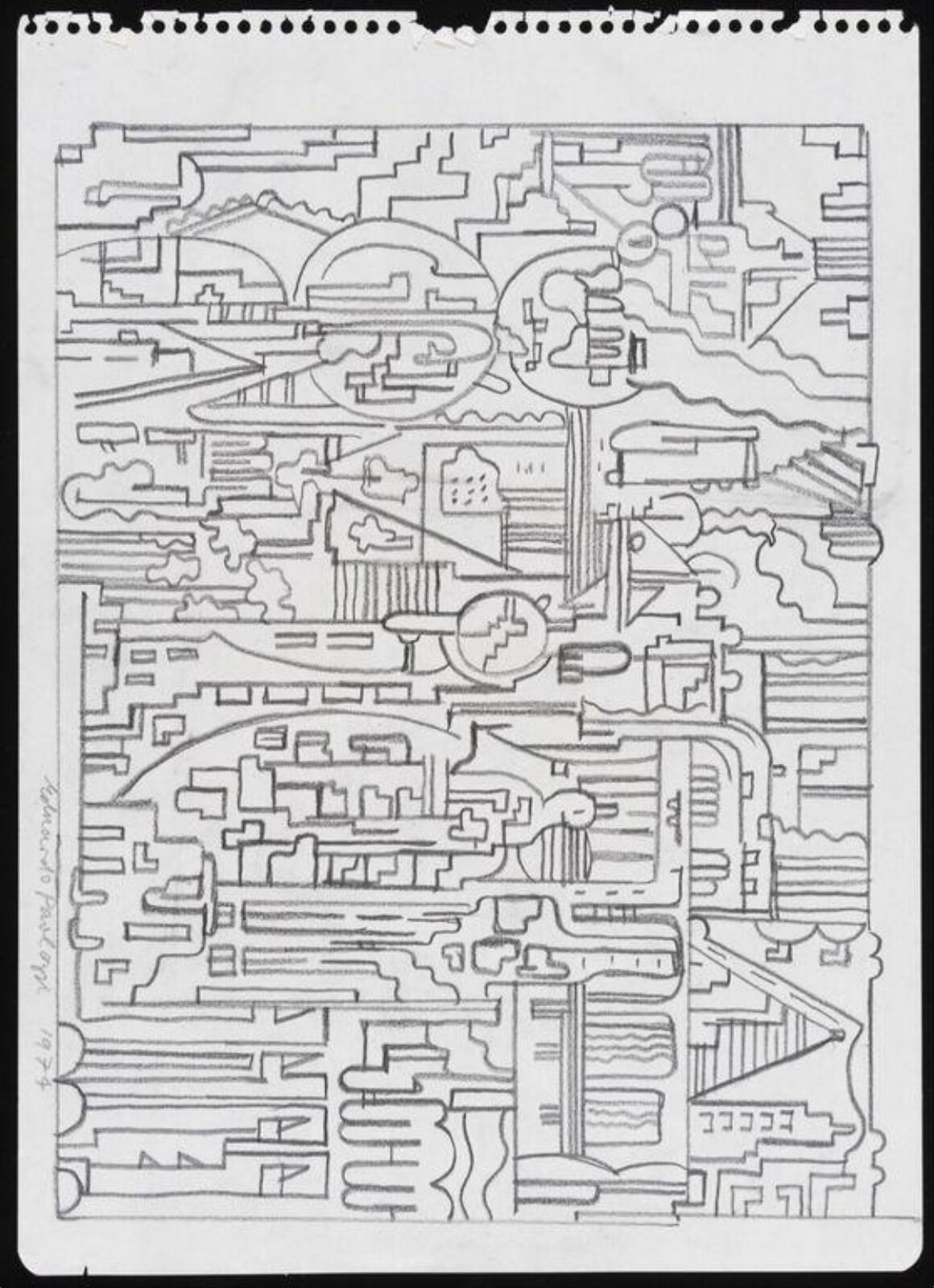 Untitled study, Eduardo Paolozzi, 1974