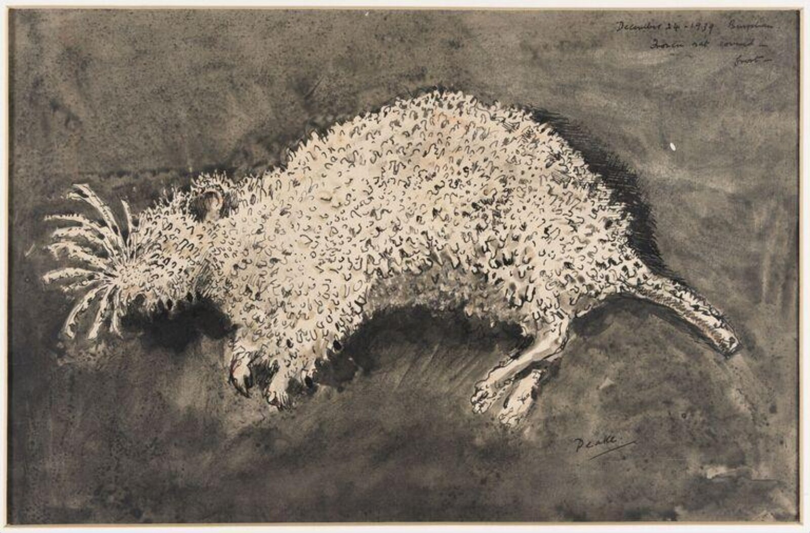 Drawing, Mervyn Peake, 24/12/1939