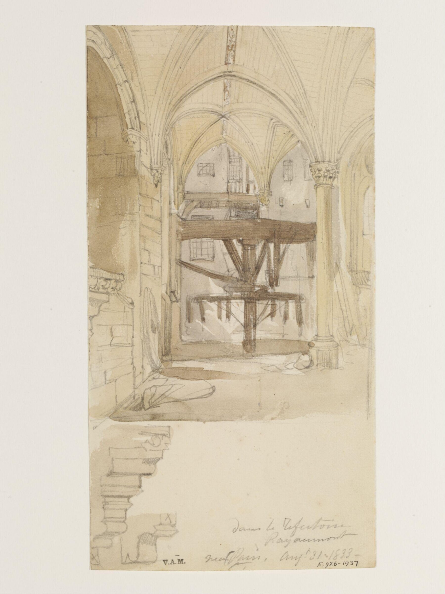 Refectory at Royaumont, William Callow, 1833