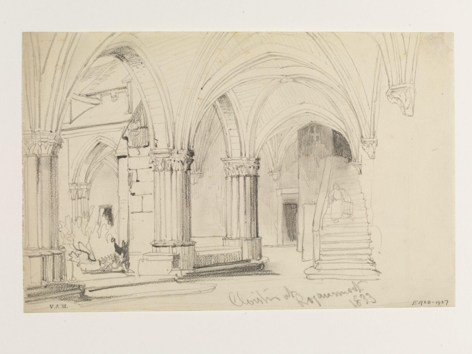 Cloisters at Royaumont, William Callow, 1833