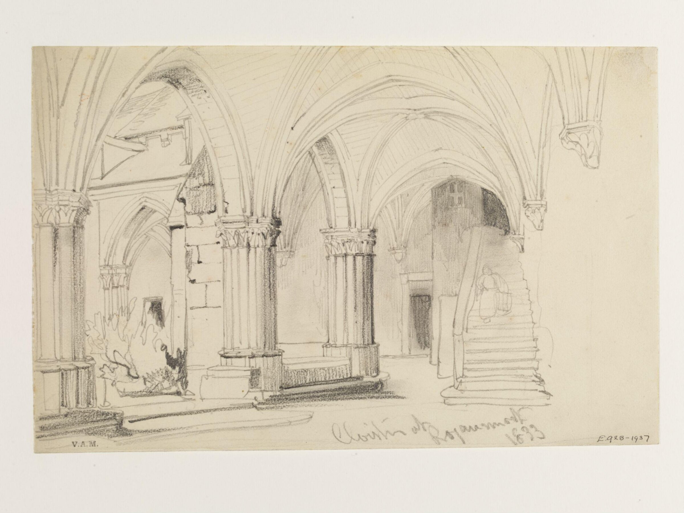 Cloisters at Royaumont, William Callow, 1833