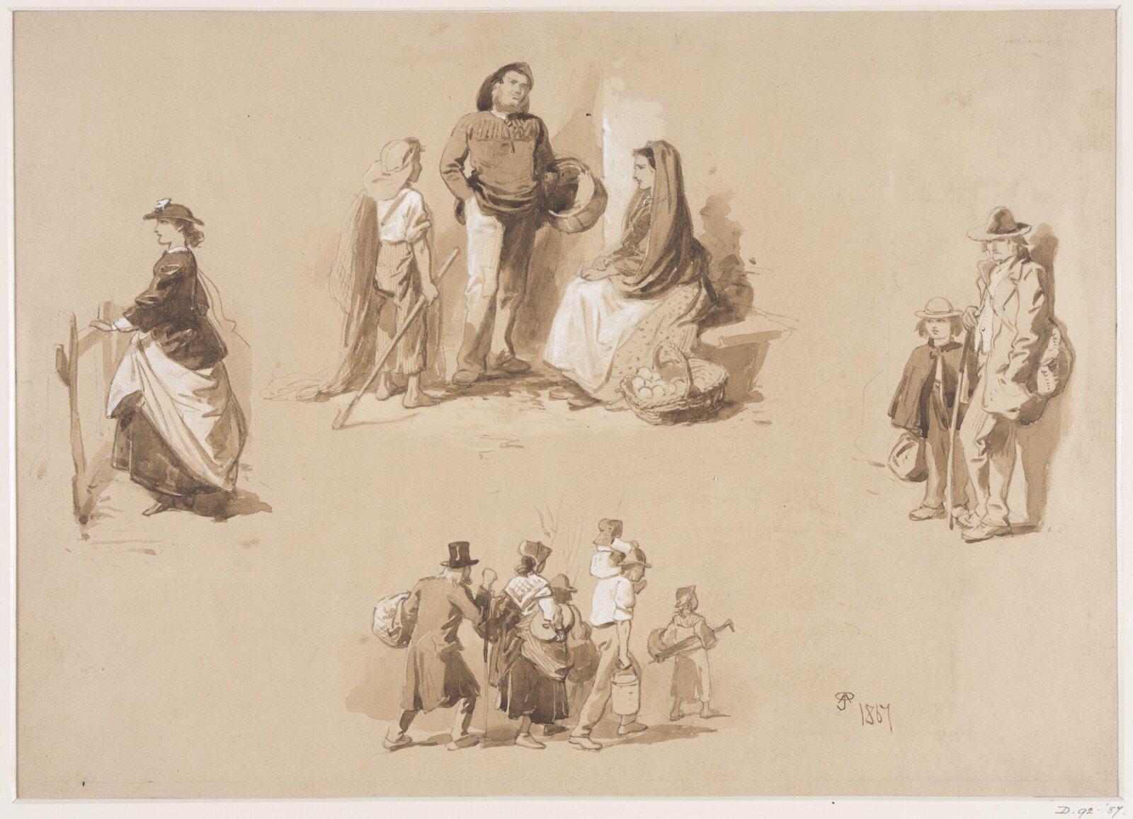 Drawing, Jonathan Abbott Pasquier, 1867-1871