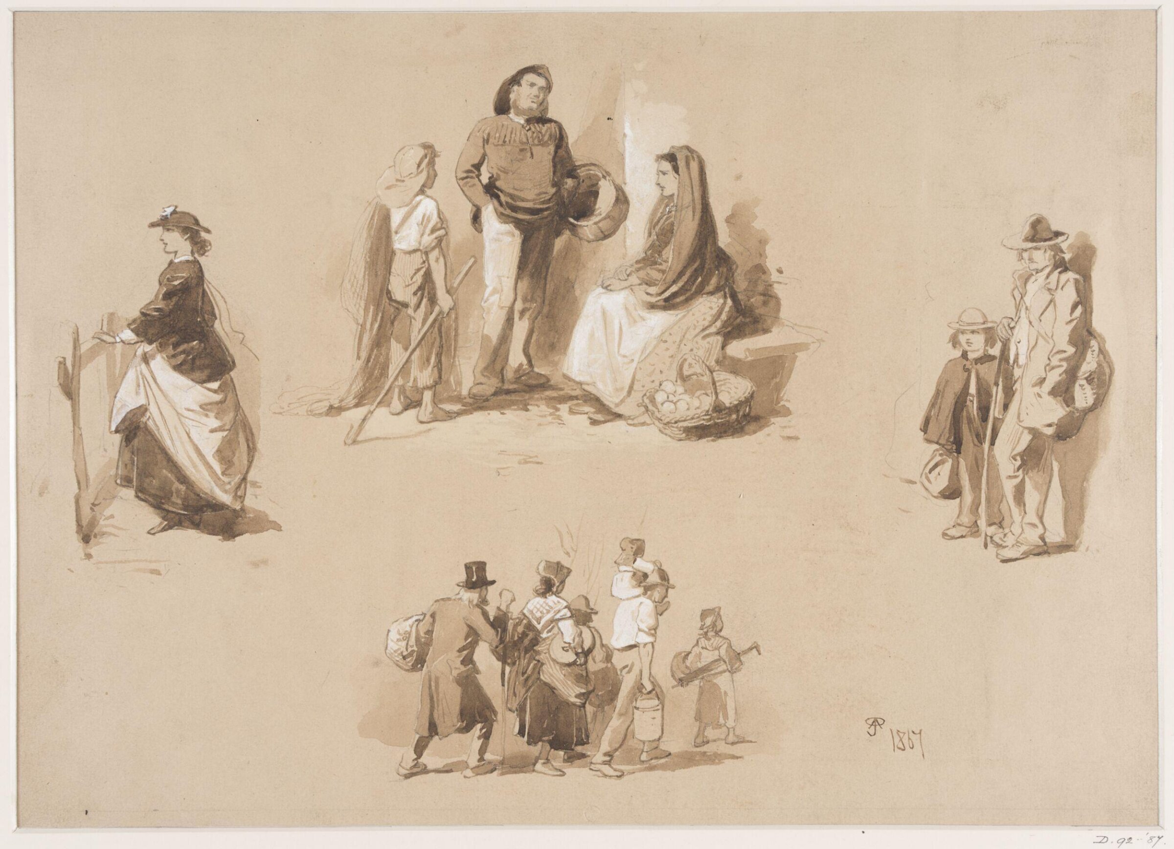 Drawing, Jonathan Abbott Pasquier, 1867-1871
