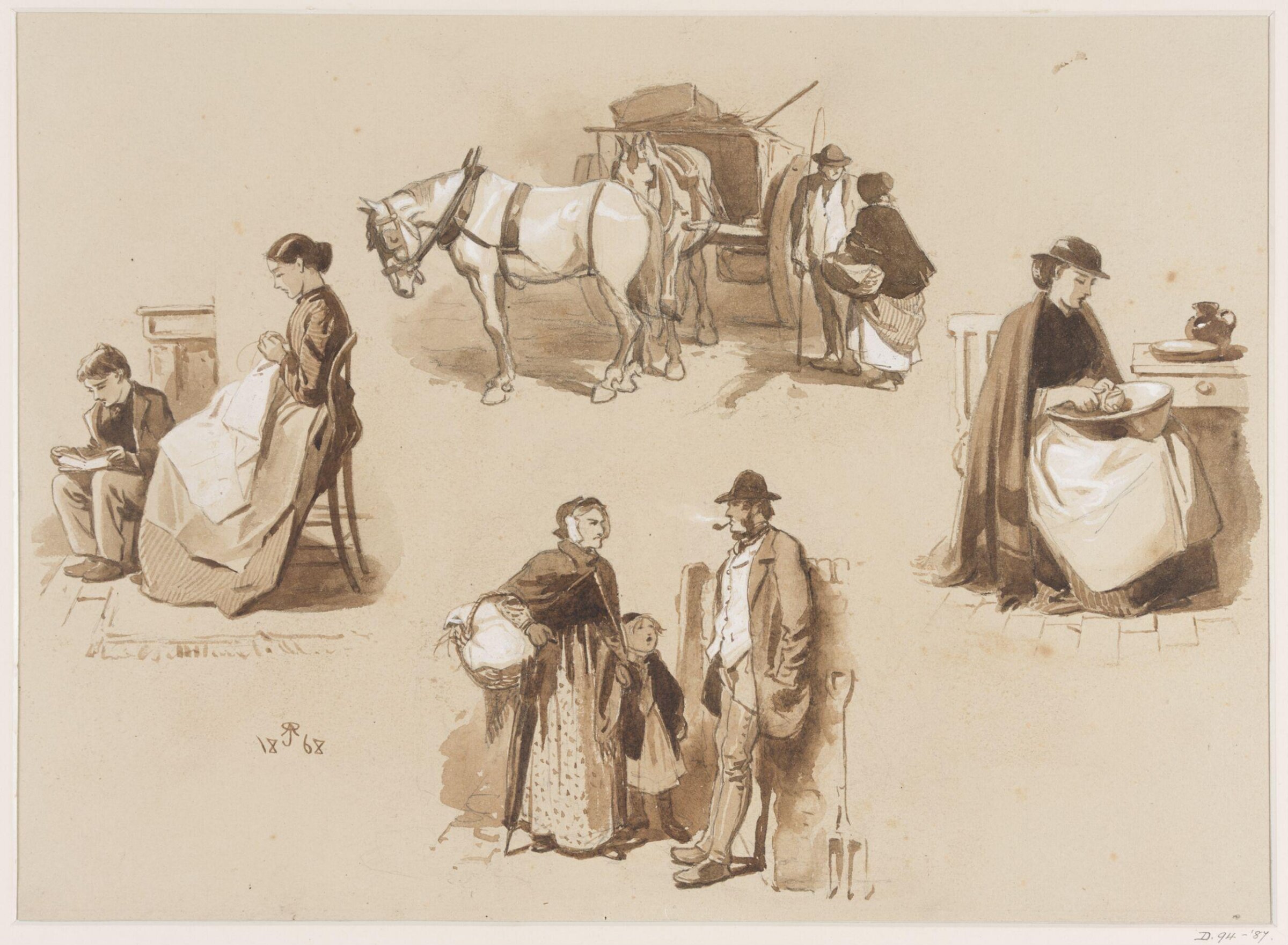 Drawing, Jonathan Abbott Pasquier, 1867-1871