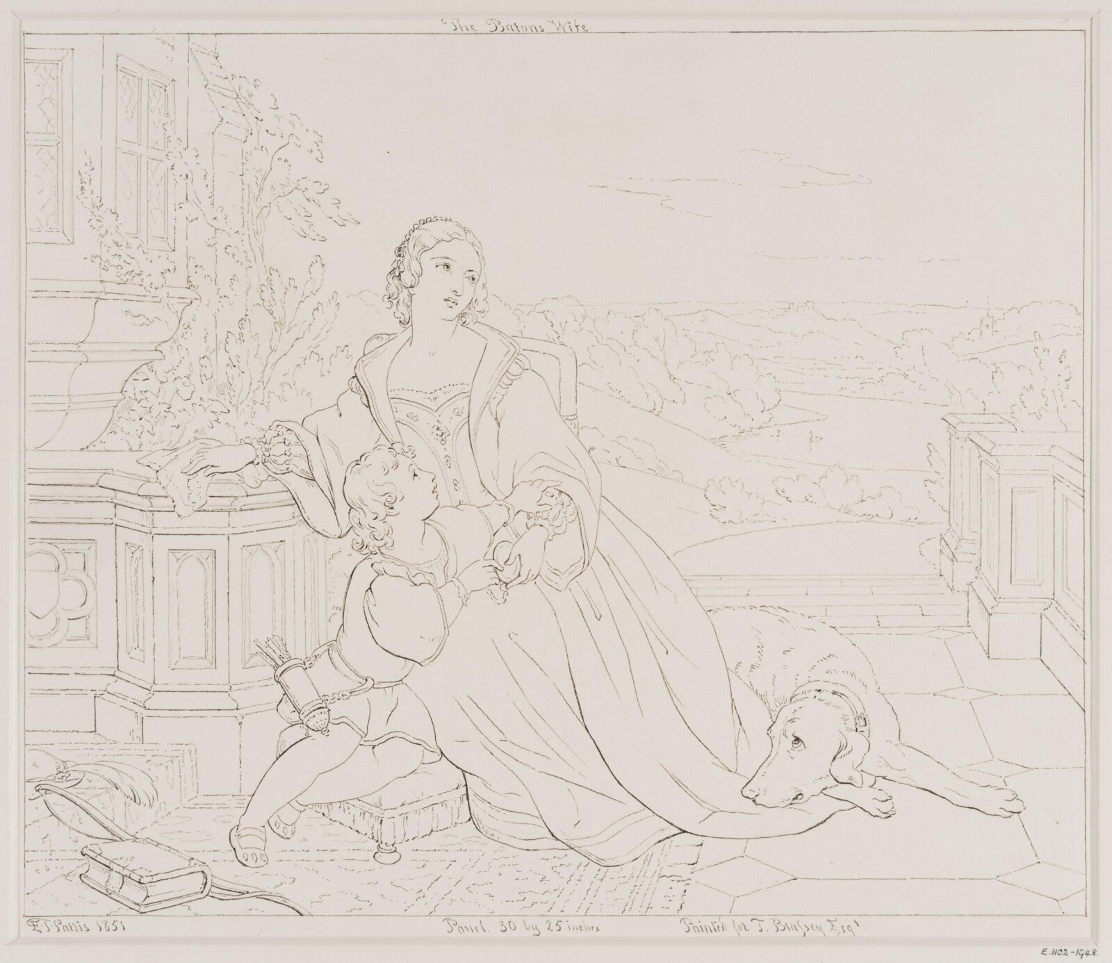 Drawing, Edmond Thomas Parris, 1851