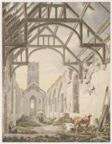 View of the interior of All Saints' Church, Dunwich, Suffolk thumbnail 1