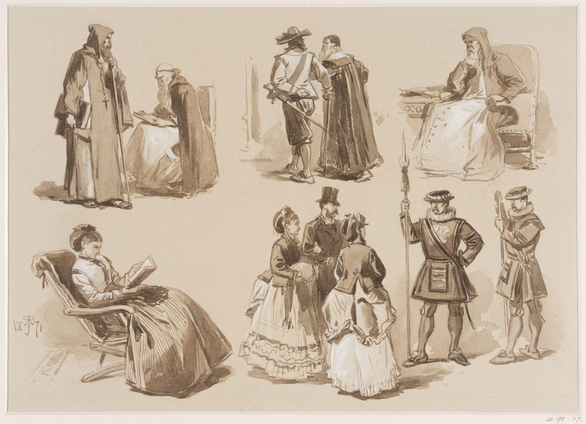 Drawing, Jonathan Abbott Pasquier, 1867-1871