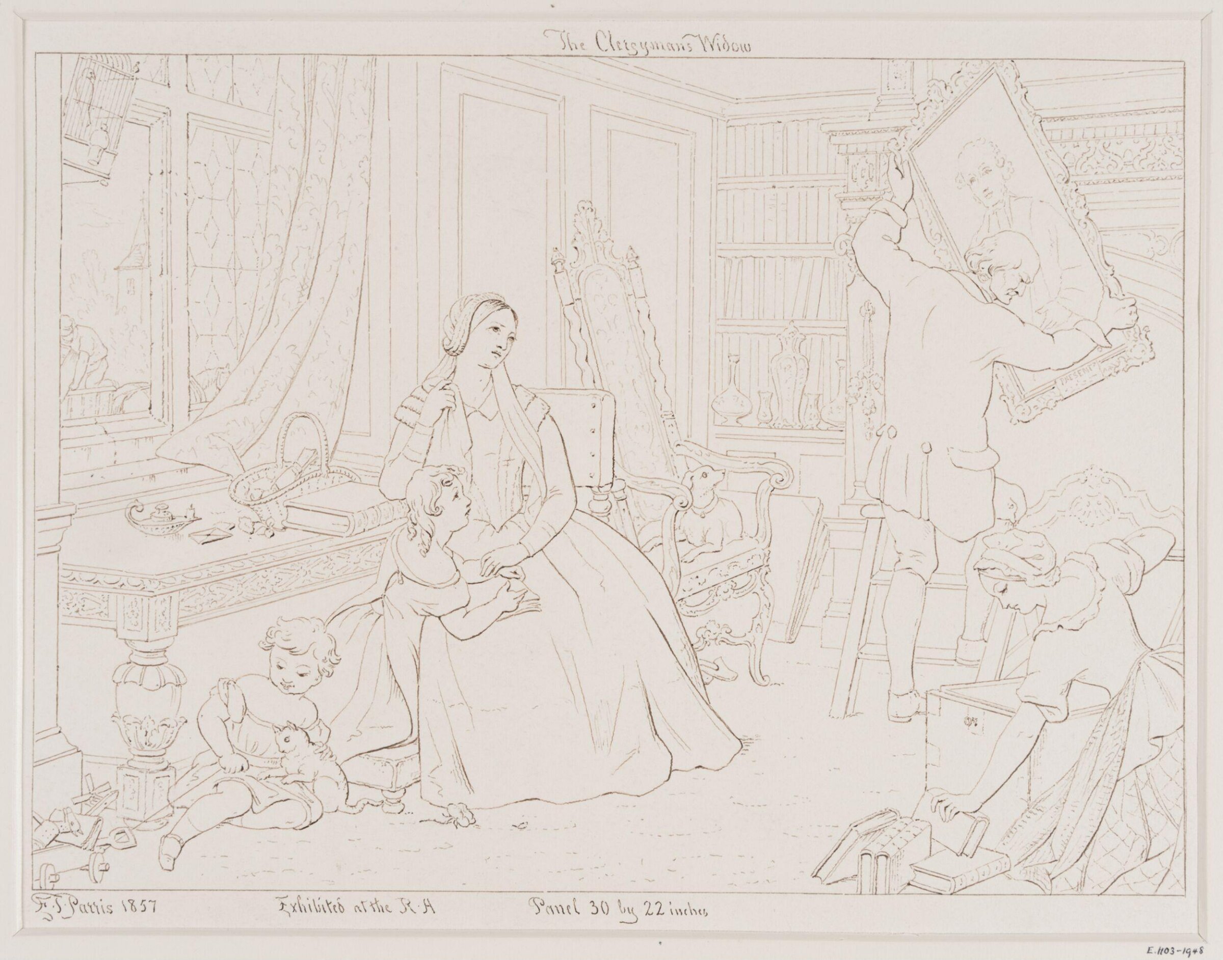 Drawing, Edmond Thomas Parris, 1857