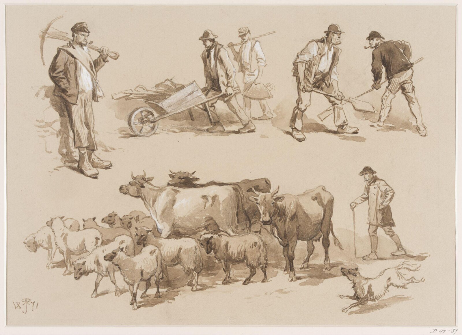 Drawing, Jonathan Abbott Pasquier, 1867-1871