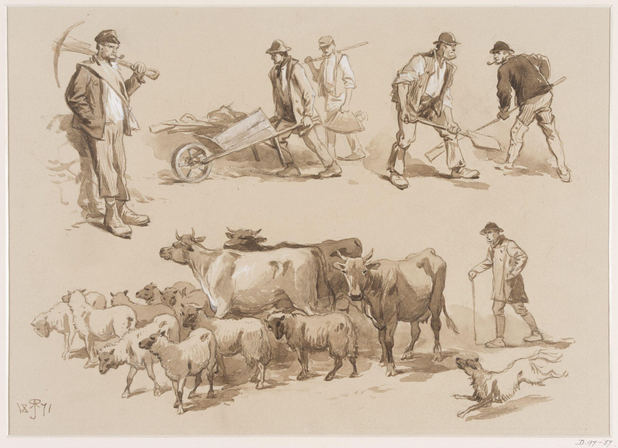 Drawing, Jonathan Abbott Pasquier, 1867-1871