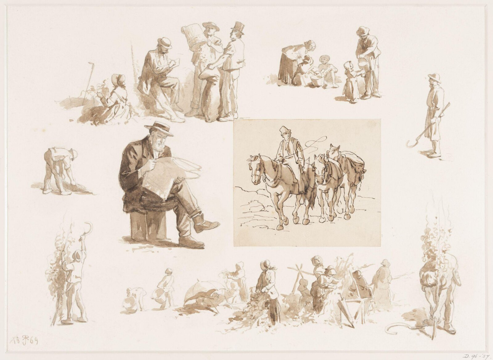 Drawing, Jonathan Abbott Pasquier, 1867-1871
