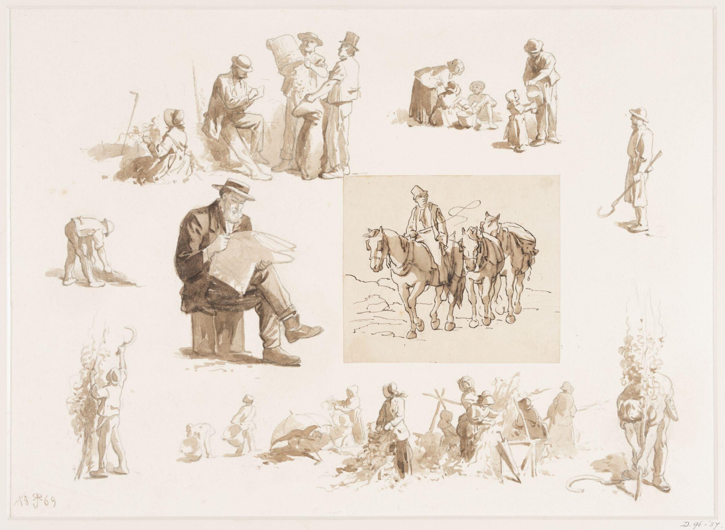 Drawing, Jonathan Abbott Pasquier, 1867-1871