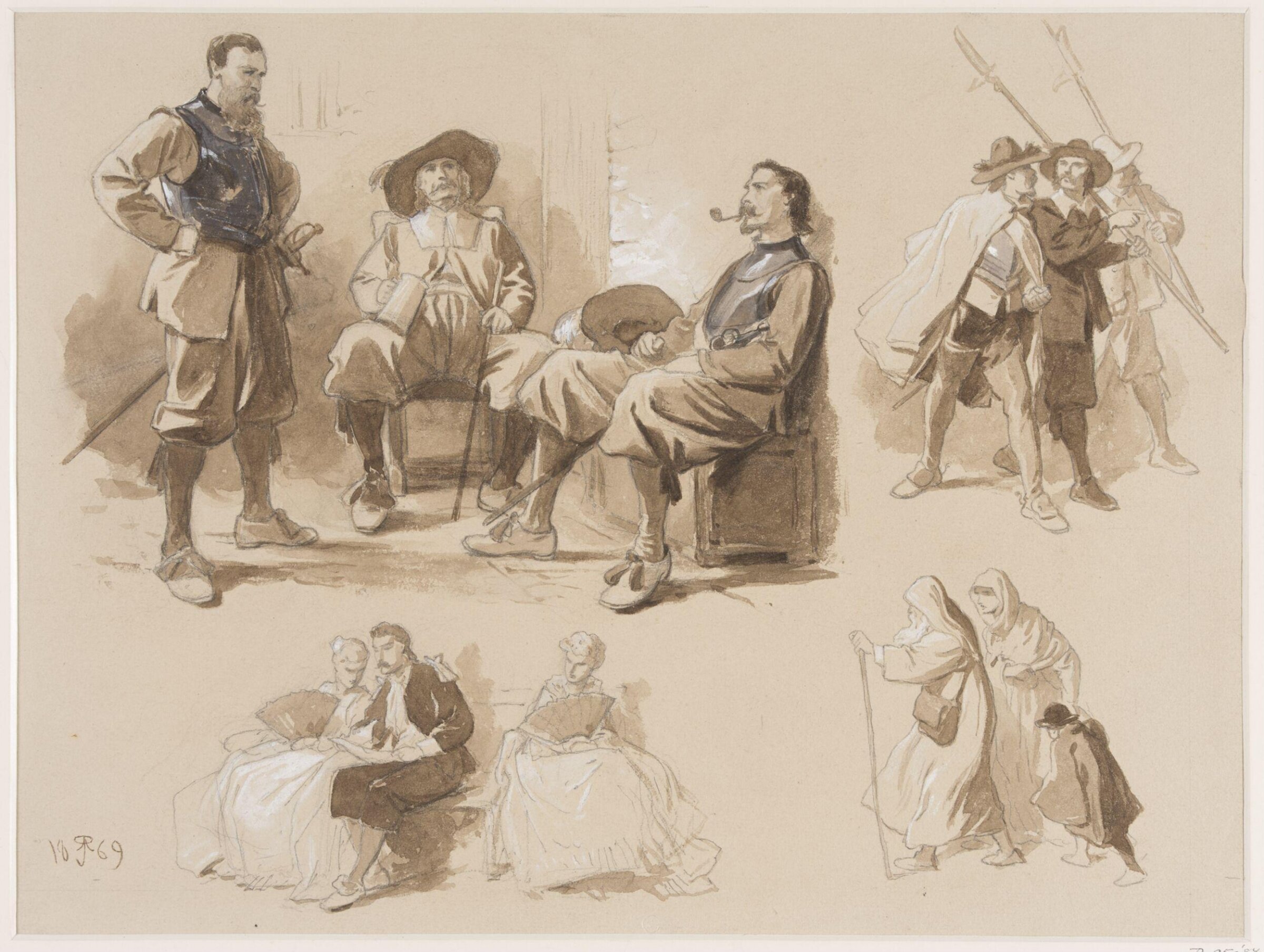 Drawing, Jonathan Abbott Pasquier, 1867-1871