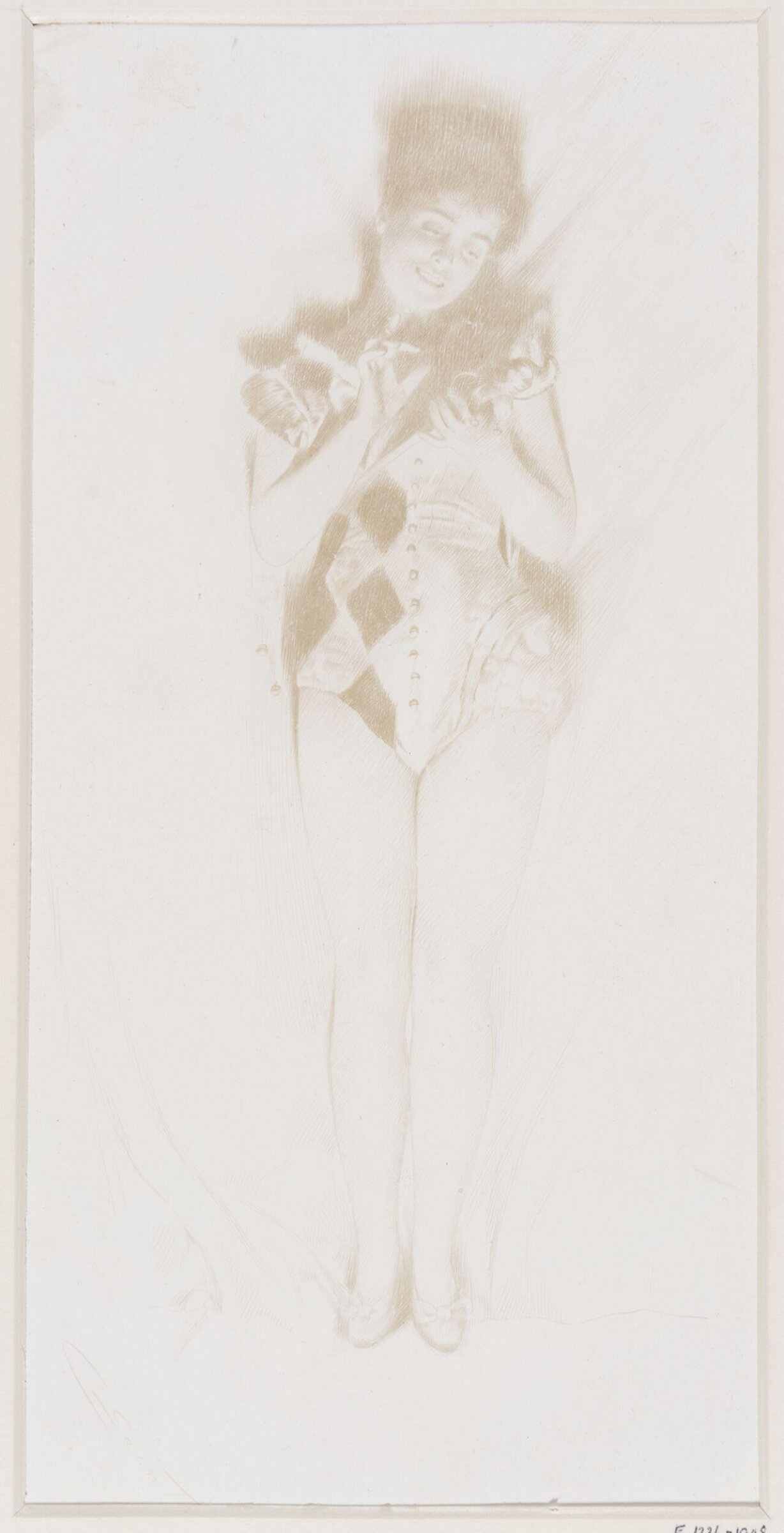 A woman in a harlequin costume, Charles Prosper Sainton, 1892