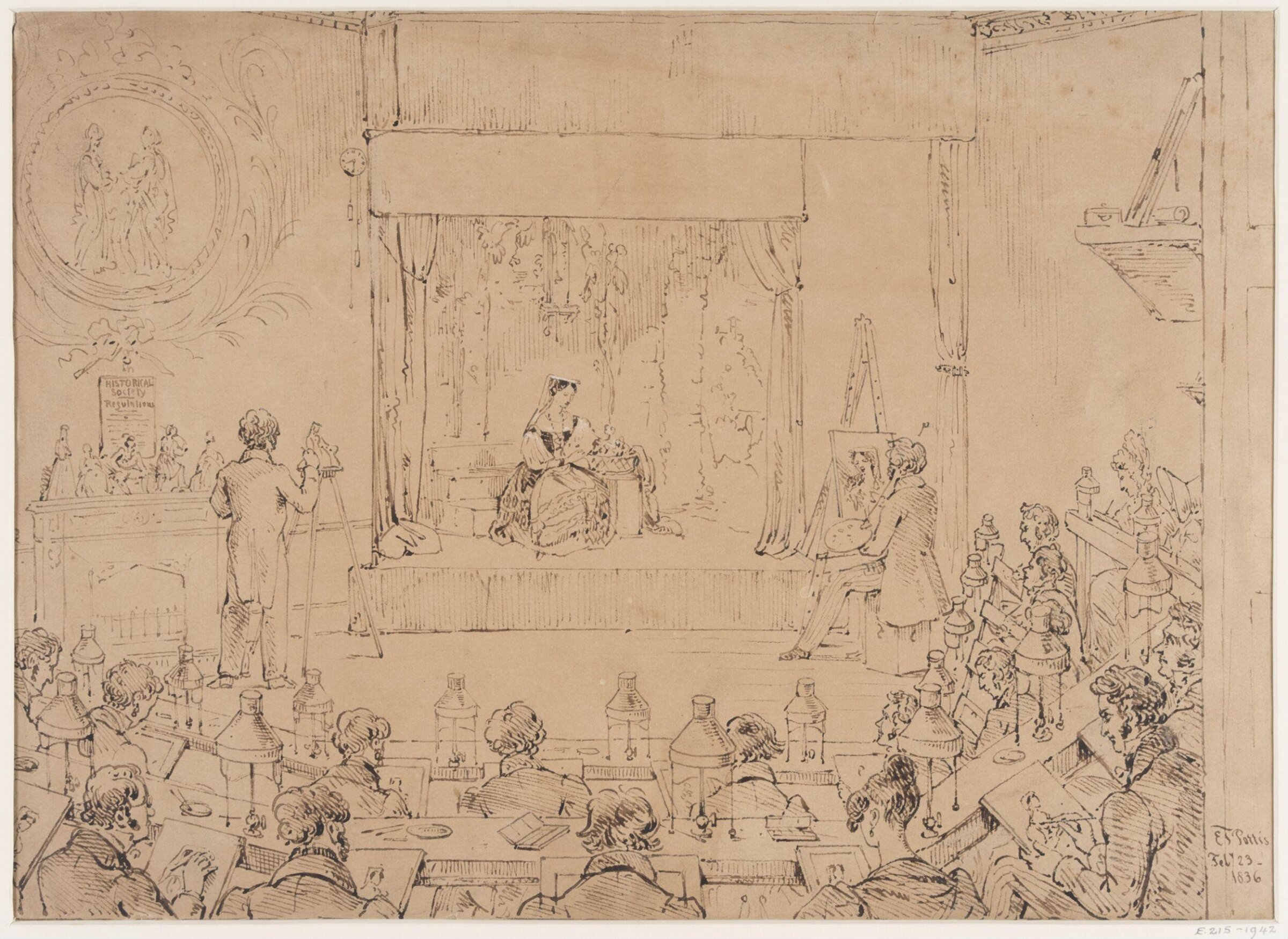 Drawing, Parris. Edmond Thomas, February 23 1836