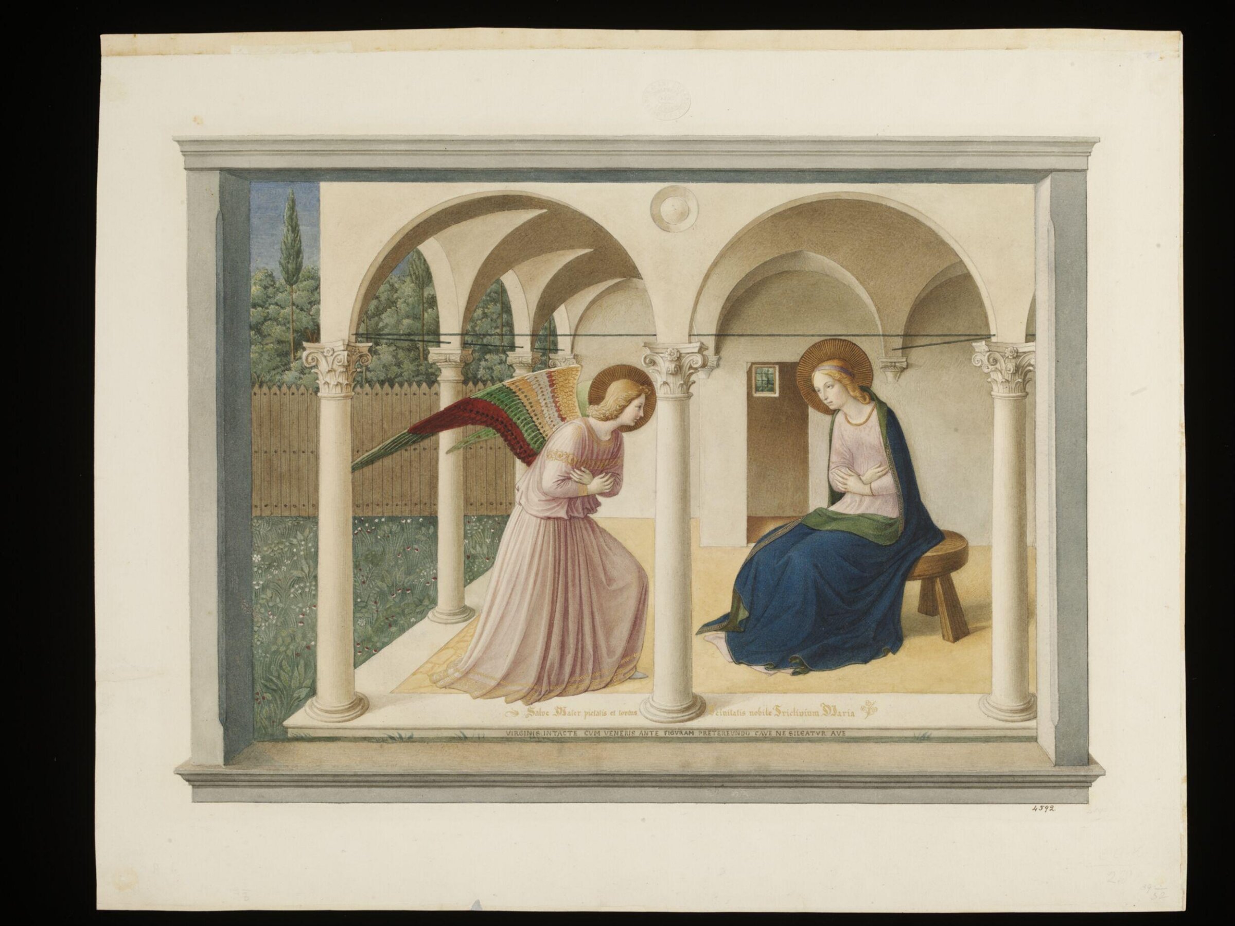 Copy after the Annunciation, Fra Angelico in the Museo di San Marco (Florence), Fra Angelico, 1863