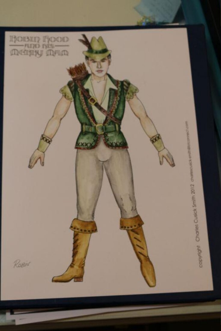 Costume design for Robin in  Robin Hood and his Merry Mam  top image