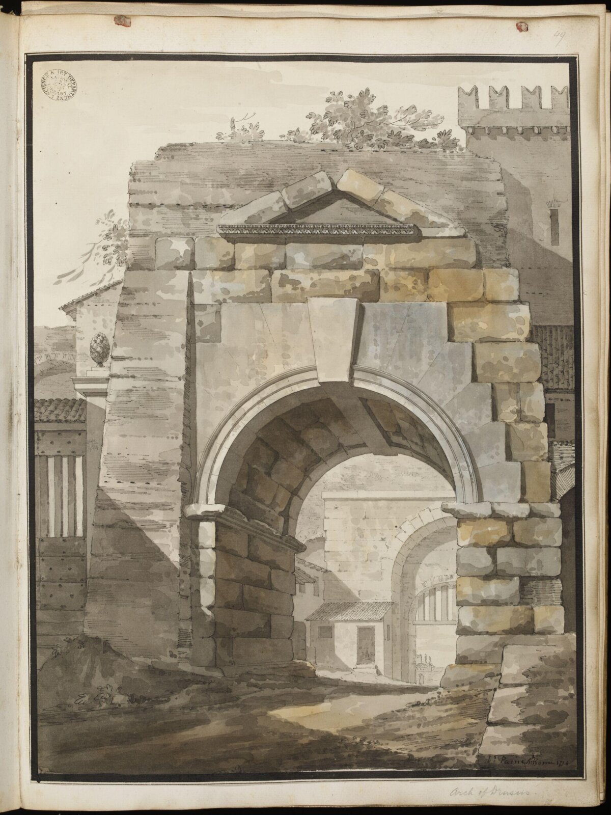 Drawing, James Paine, 1774