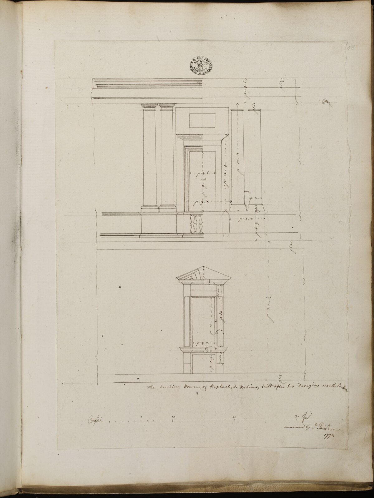 Drawing, James Paine, 1774
