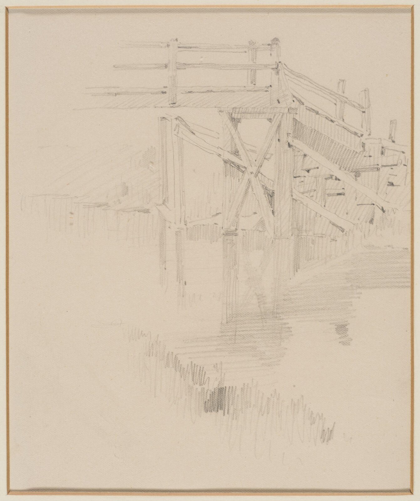 Bridge over a stream, Alfred William Rich