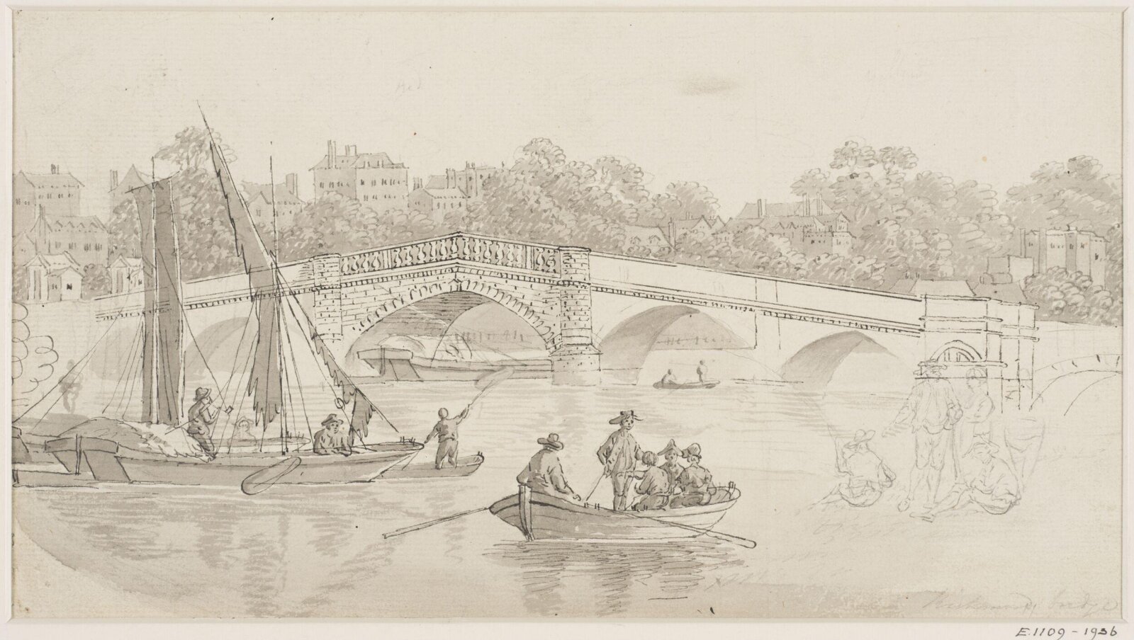 Richmond bridge, Robert Marris, c.1800